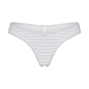 LIGHTWEIGHT COTTON LACE THONG | AIRSPACE LAGUNA STRIPE