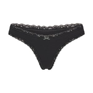 LIGHTWEIGHT COTTON LACE THONG | SOOT