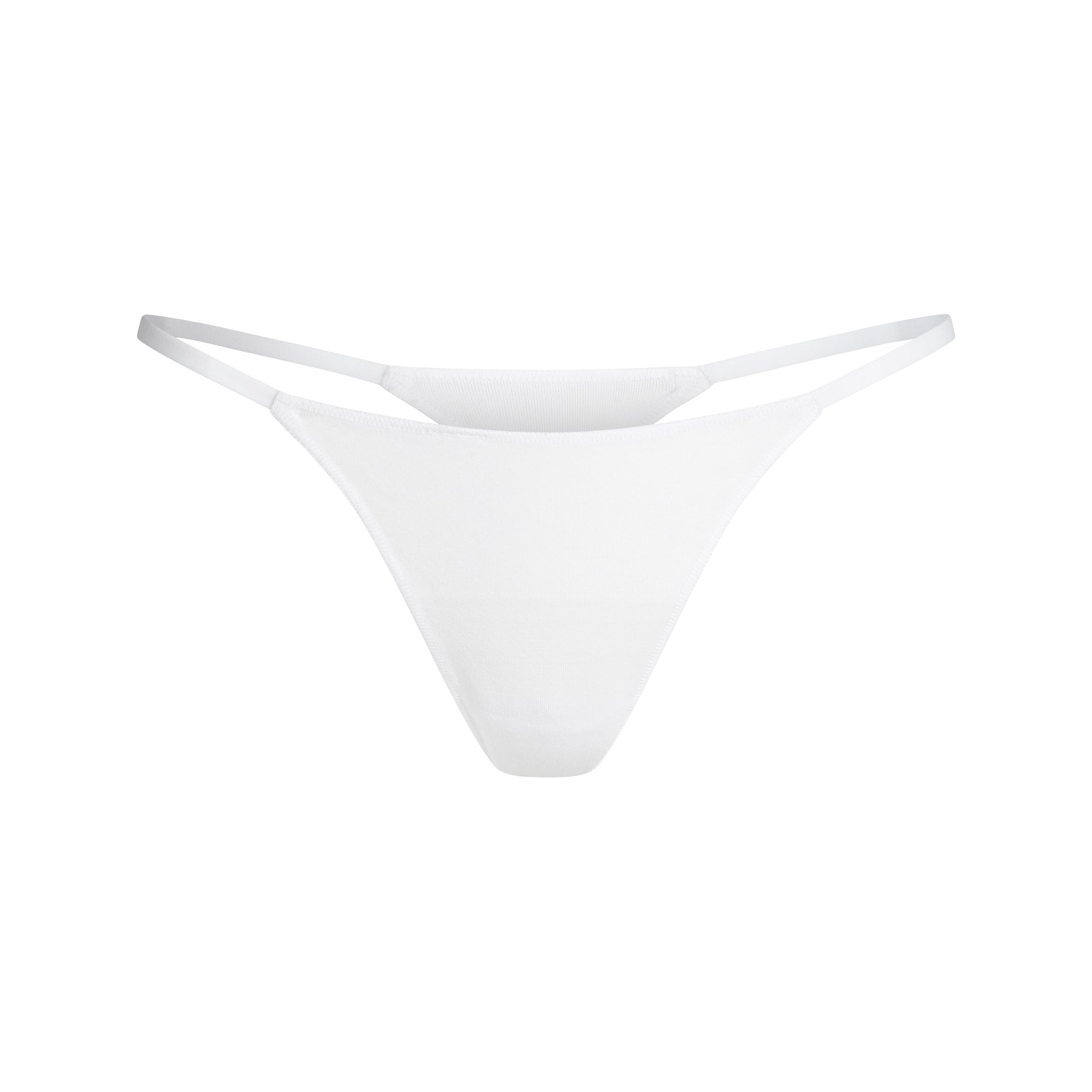 LIGHTWEIGHT COTTON STRING THONG | SNOW