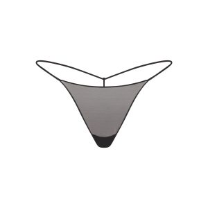 ULTRA FINE MESH STRING THONG | OBSIDIAN