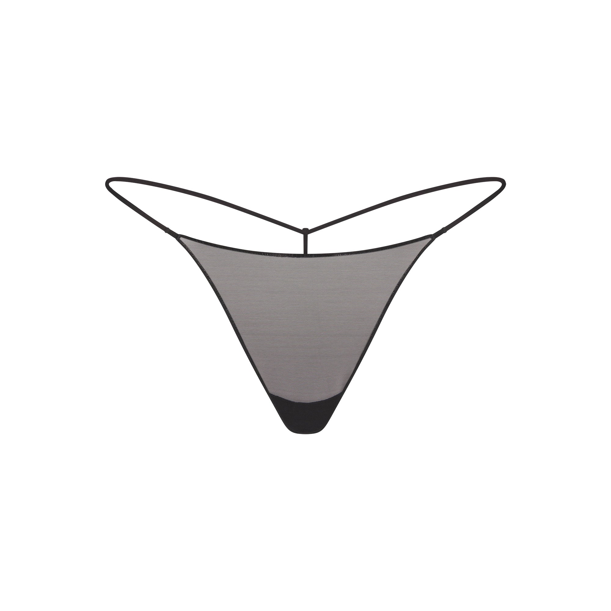 ULTRA FINE MESH STRING THONG | OBSIDIAN