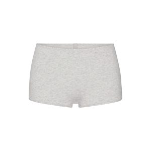 EVERYDAY COTTON BOY SHORT | LIGHT HEATHER GREY