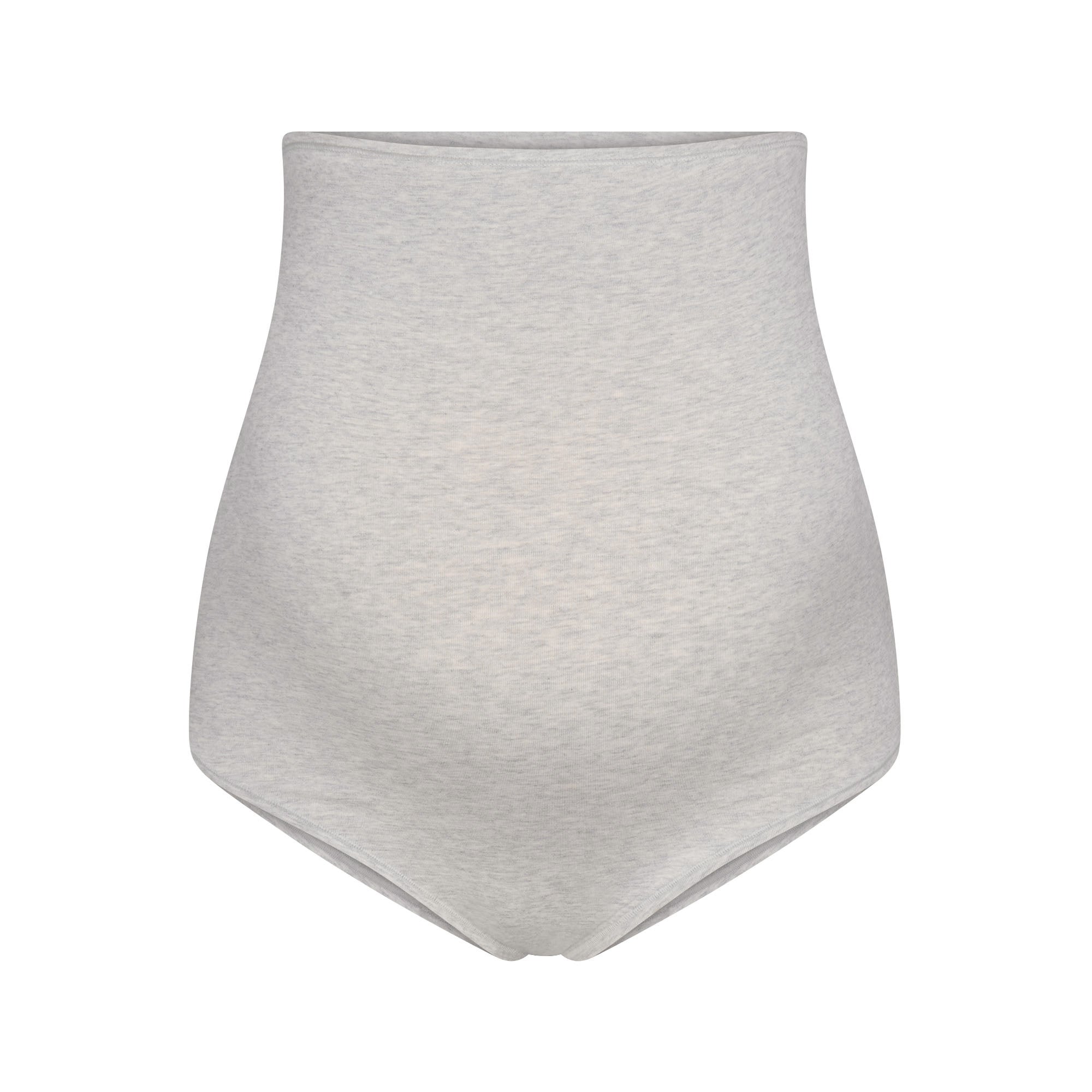 COTTON JERSEY MATERNITY HIGH-WAISTED BRIEF 5-PACK | LIGHT HEATHER GREY - Image 6