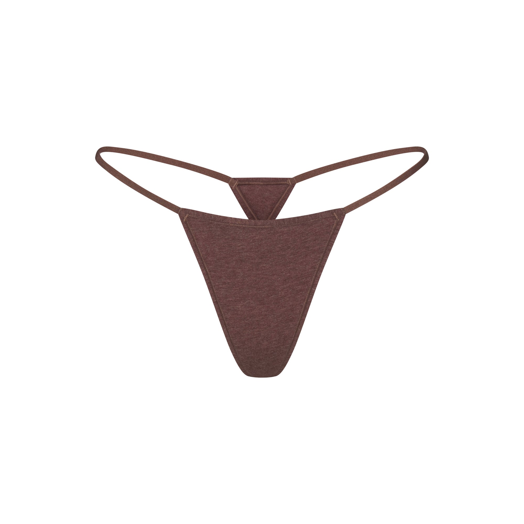 EVERYDAY COTTON STRING THONG | COCOA HEATHER