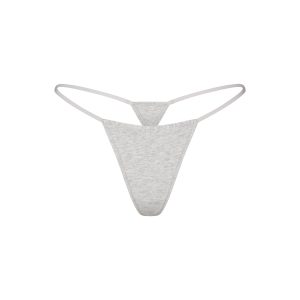 EVERYDAY COTTON STRING THONG | LIGHT HEATHER GREY