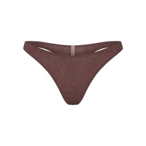EVERYDAY COTTON THONG | COCOA HEATHER