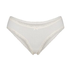 LIGHTWEIGHT COTTON POINTELLE LACE BRIEF | MARBLE TONAL