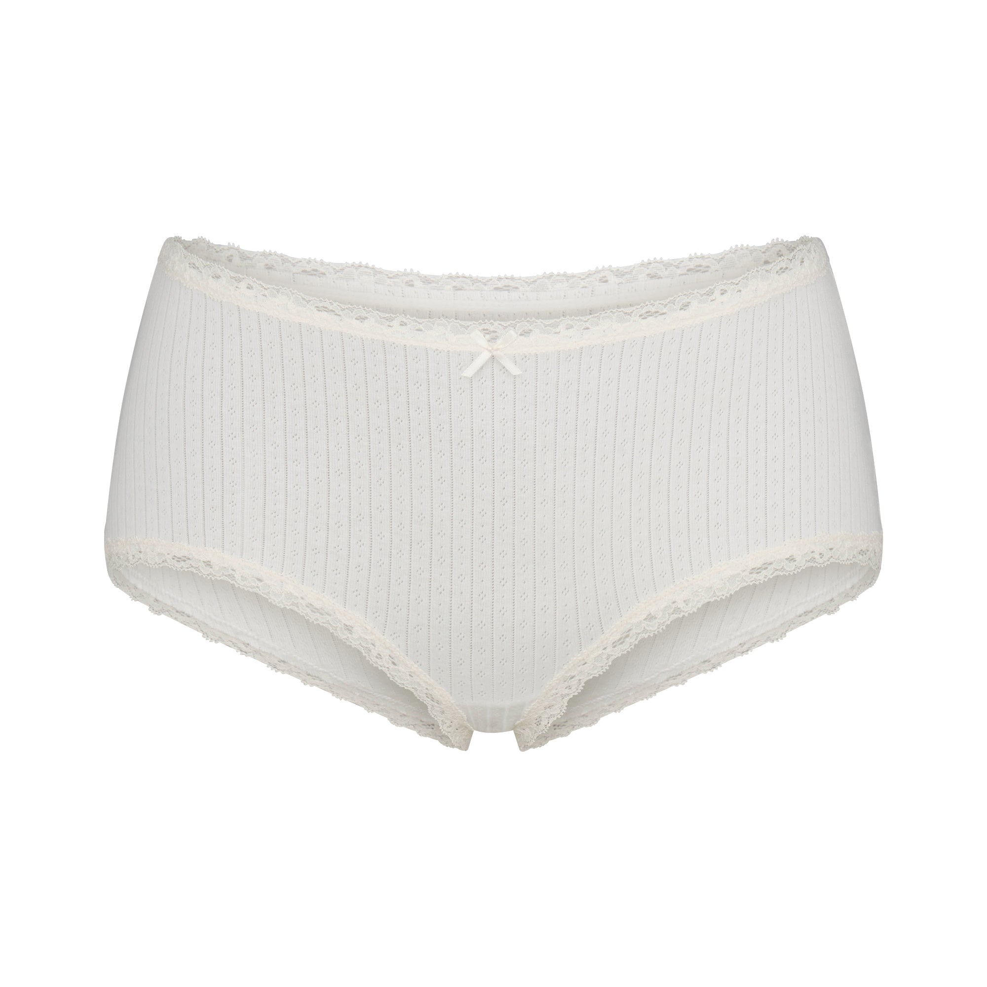 LIGHTWEIGHT COTTON POINTELLE LACE BOY SHORT | MARBLE TONAL