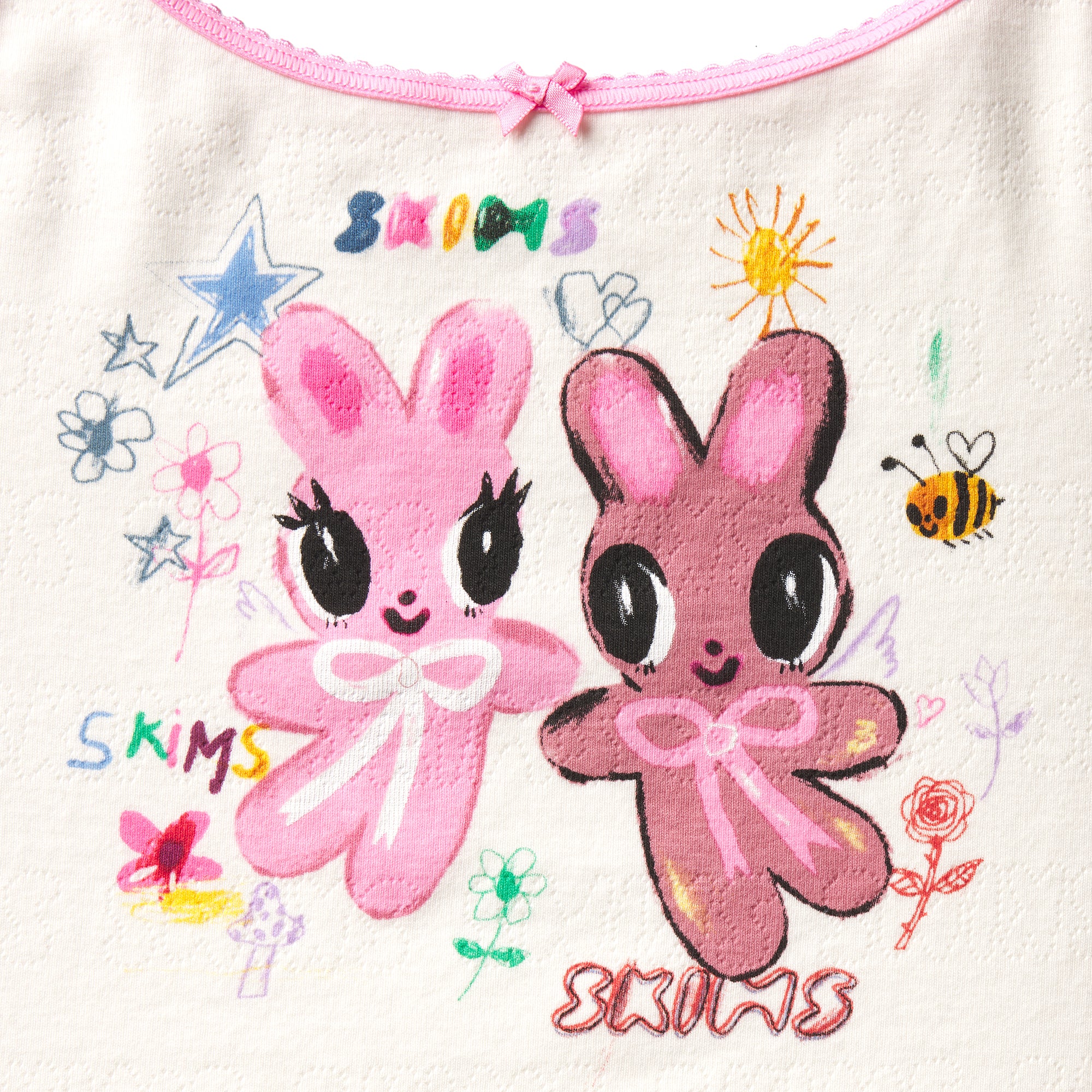 LOGO POINTELLE CAMI AND SHORT SET | MARBLE HAPPY BUNNIES - Image 8