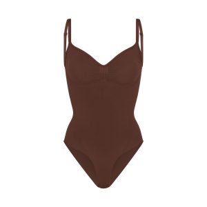 SEAMLESS SCULPT BRIEF BODYSUIT | COCOA