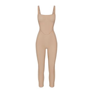 POWER MESH SHAPEWEAR CATSUIT | CLAY