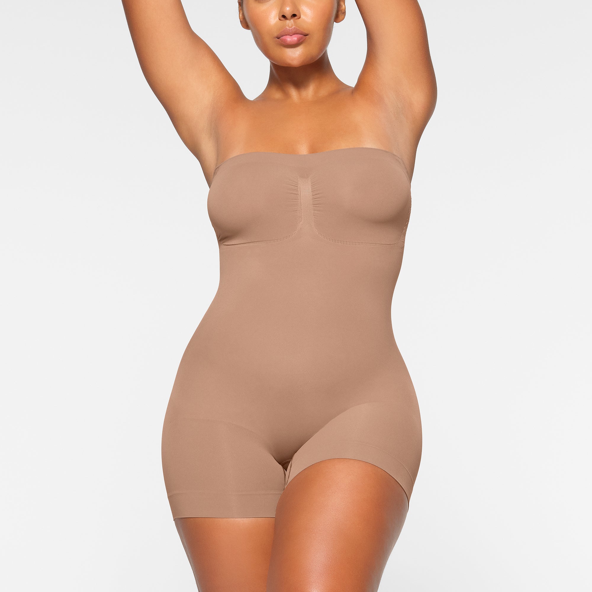 SEAMLESS SCULPT STRAPLESS SHORTIE BODYSUIT | SIENNA - Image 2
