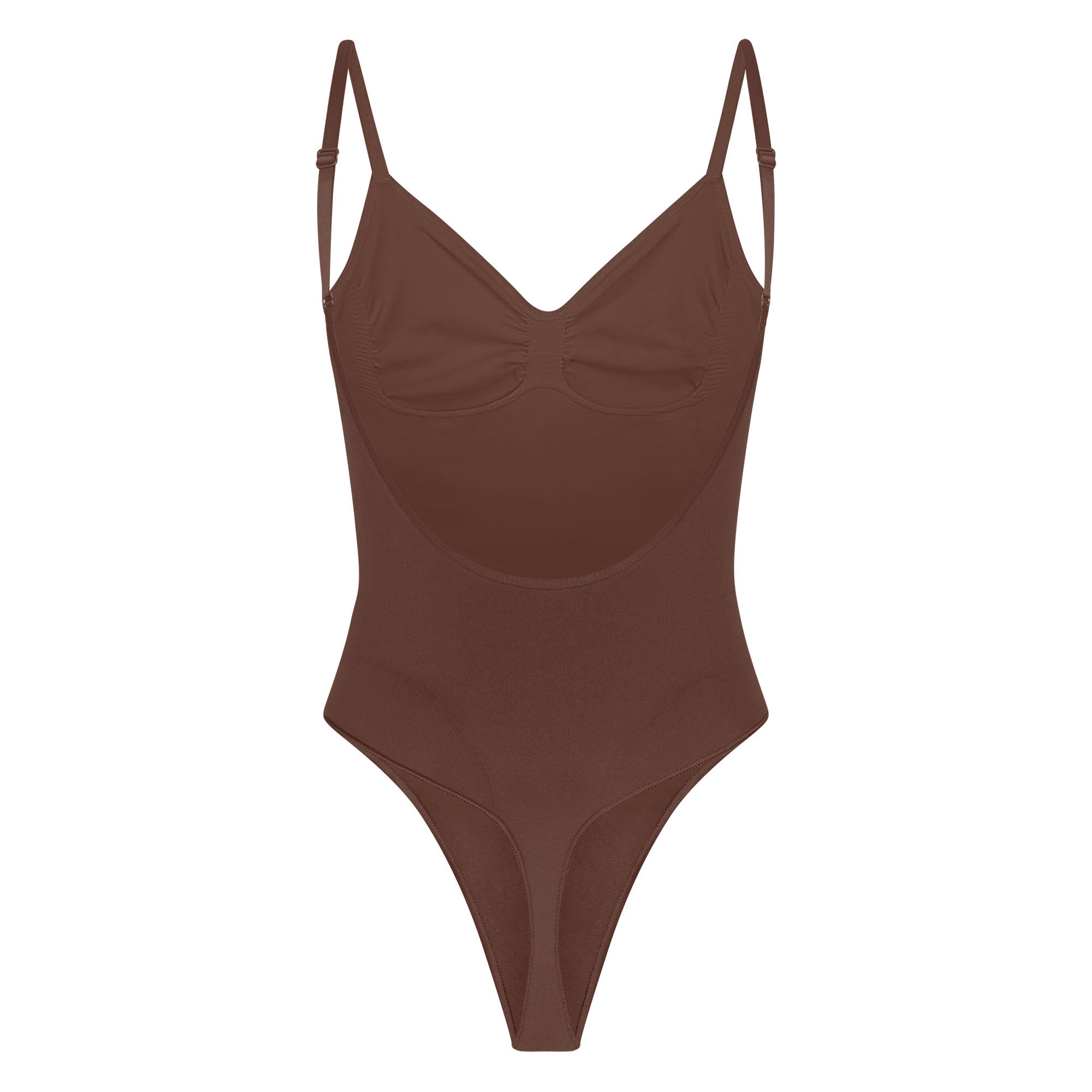 SEAMLESS SCULPT LOW BACK THONG BODYSUIT | COCOA - Image 5