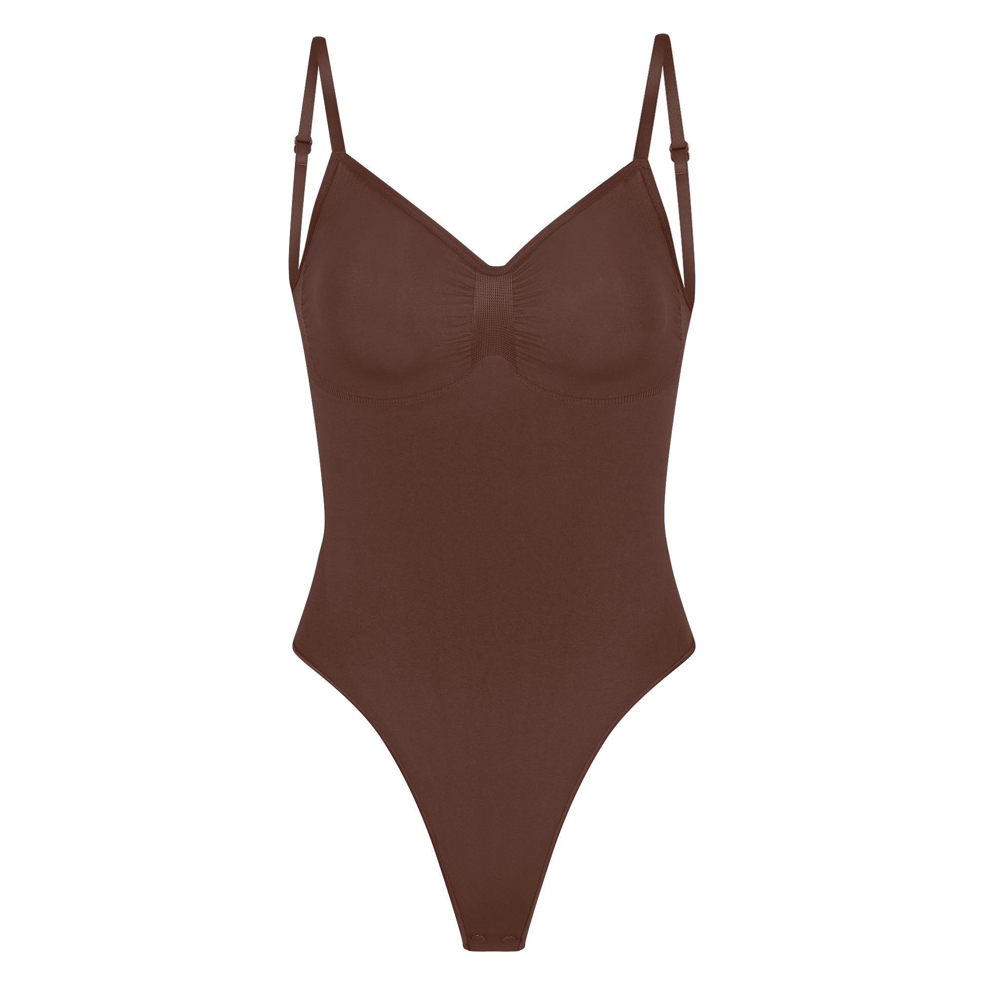 SEAMLESS SCULPT LOW BACK THONG BODYSUIT | COCOA