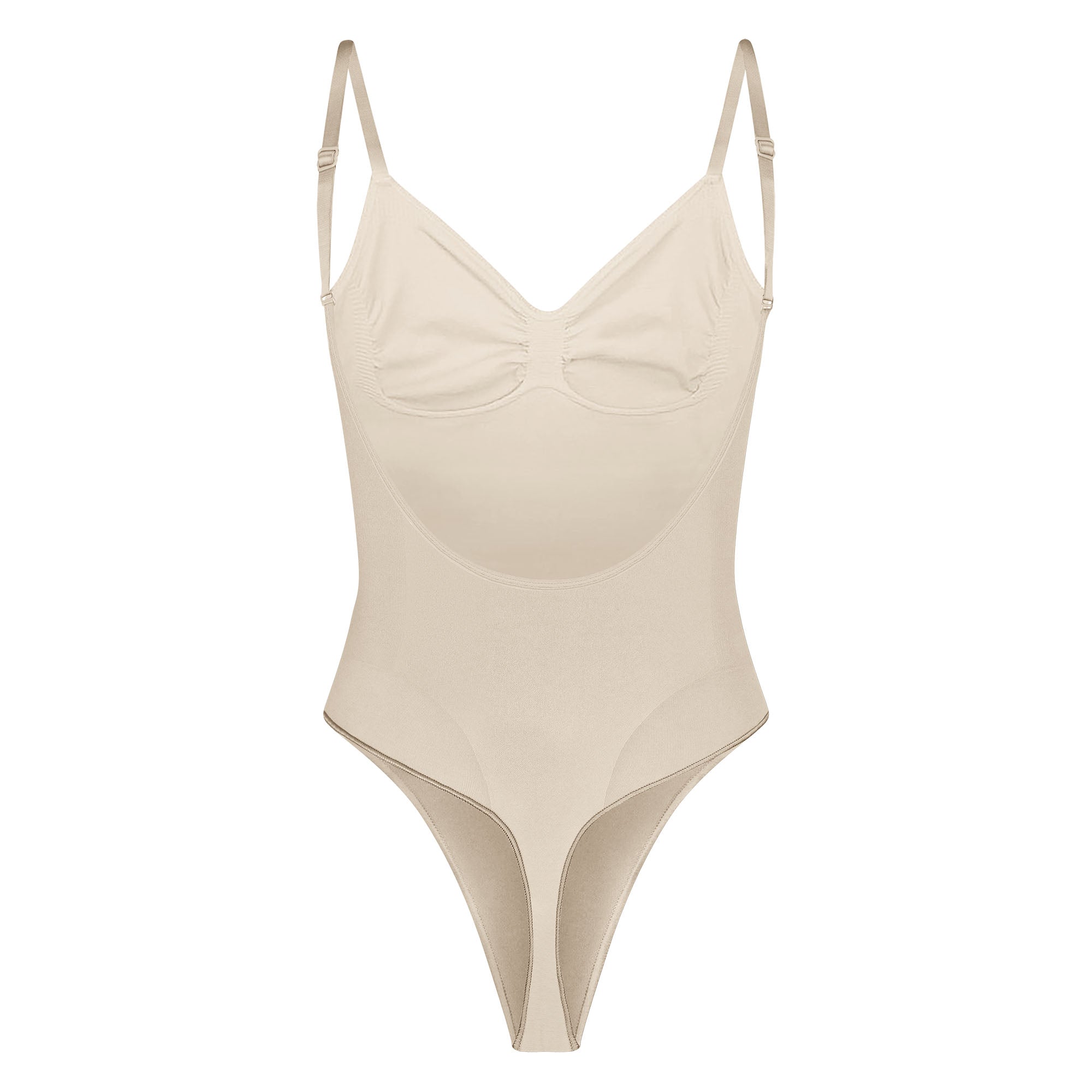 SEAMLESS SCULPT LOW BACK THONG BODYSUIT | SAND - Image 5