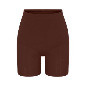 SEAMLESS SCULPT MID THIGH SHORT | COCOA