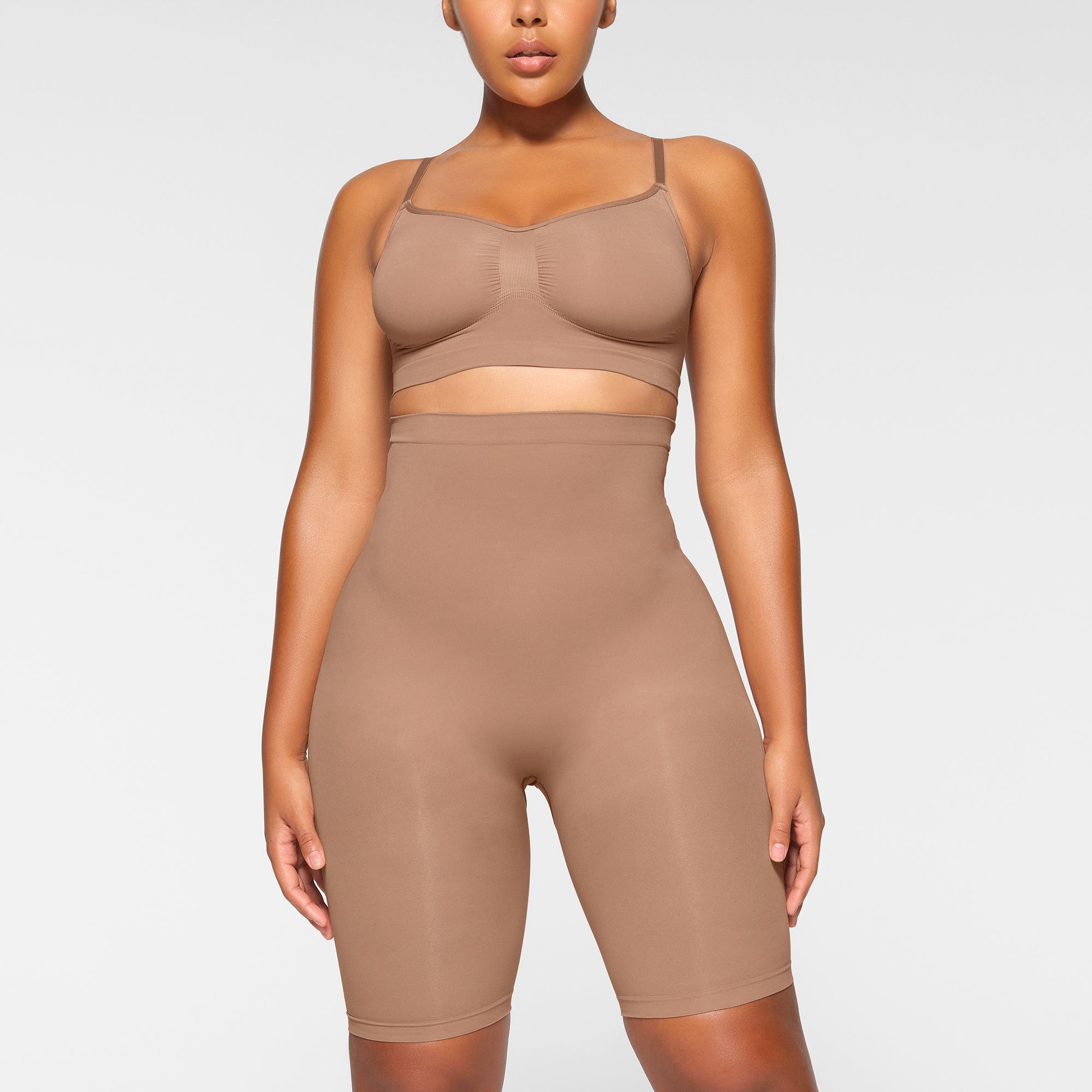 SEAMLESS SCULPT HIGH-WAISTED ABOVE THE KNEE SHORT | SIENNA - Image 2