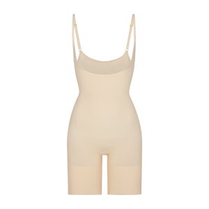 SEAMLESS SCULPT BUTT LIFTING OPEN BUST BODYSUIT | SAND