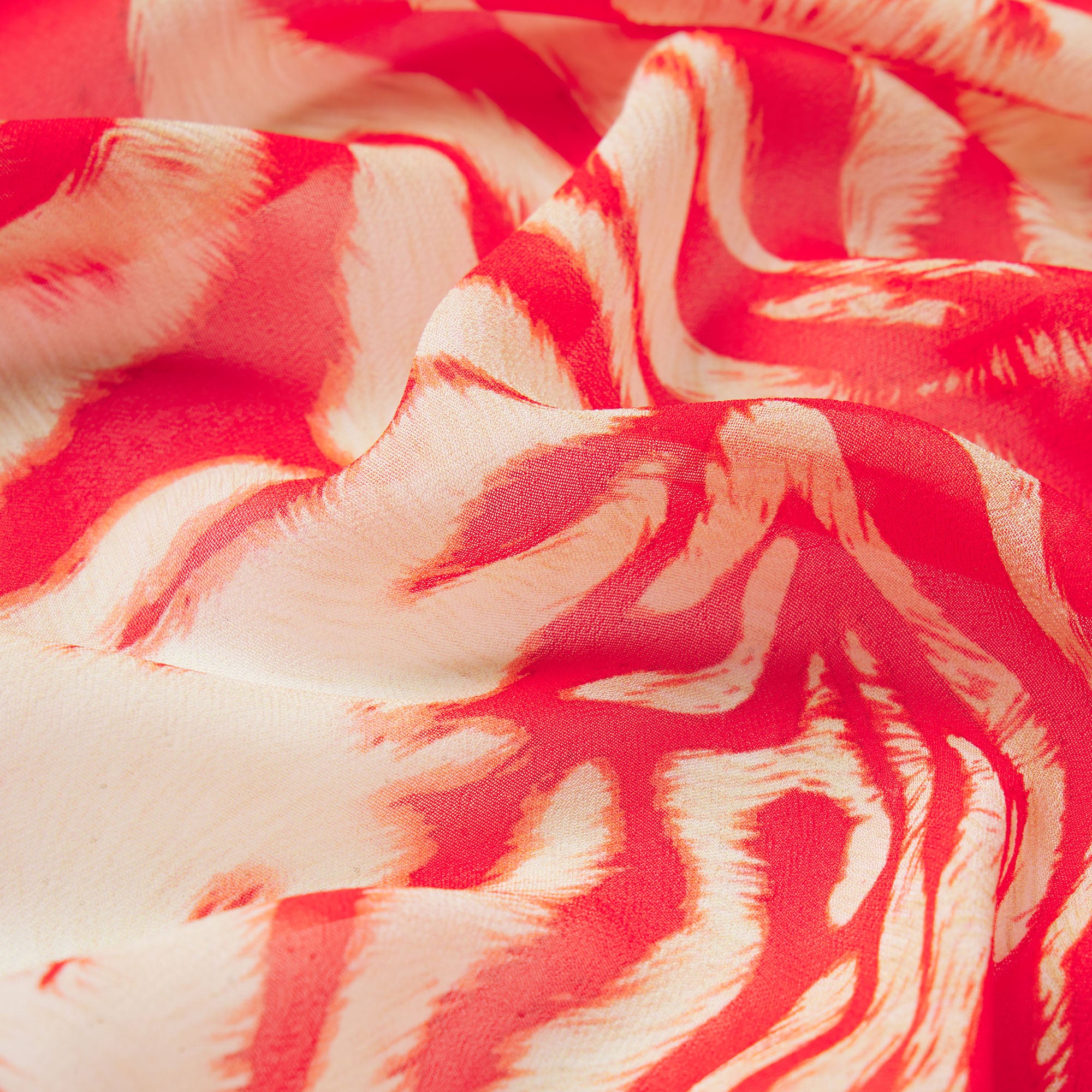 SWIM COVER-UPS SHEER LONG KAFTAN | CARMINE ZEBRA PRINT - Image 6