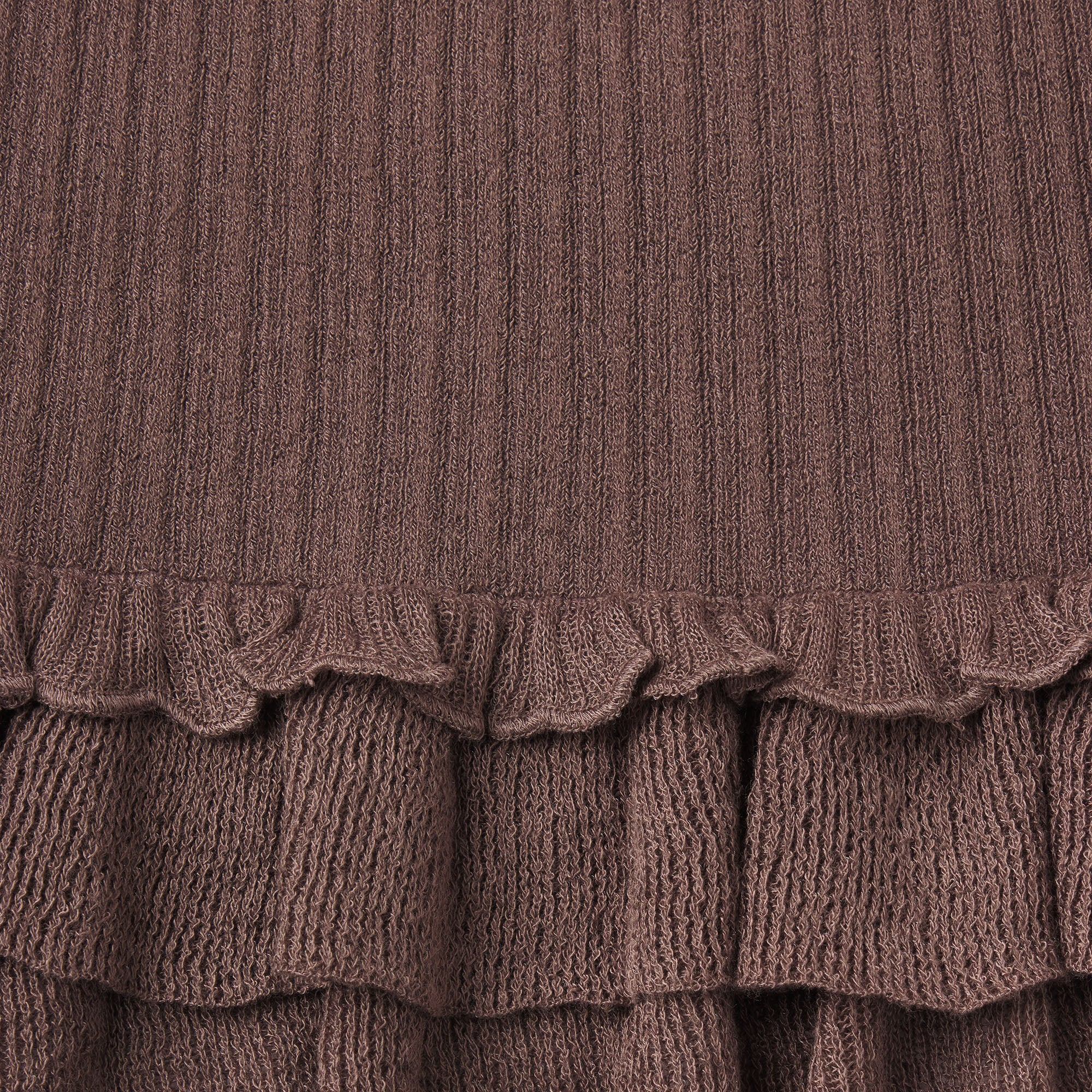 SHEER KNIT RUFFLE DRESS | AMETHYST - Image 6