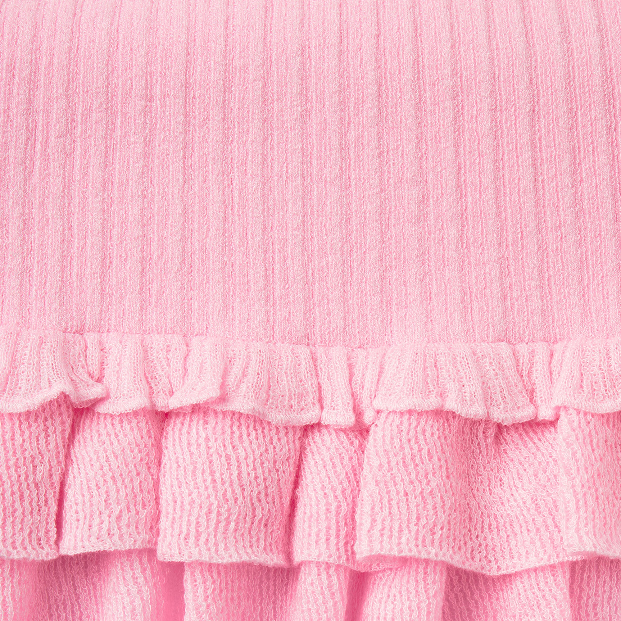 SHEER KNIT RUFFLE MINI SKIRT | PEONY - Image 5