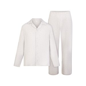 JERSEY SLEEP MENS SLEEP SET | LIGHT HEATHER GREY