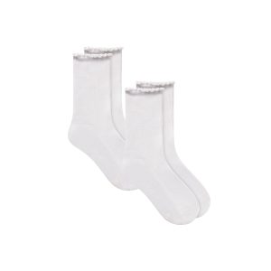 LETTUCE EDGE CREW SOCK 2-PACK | SNOW