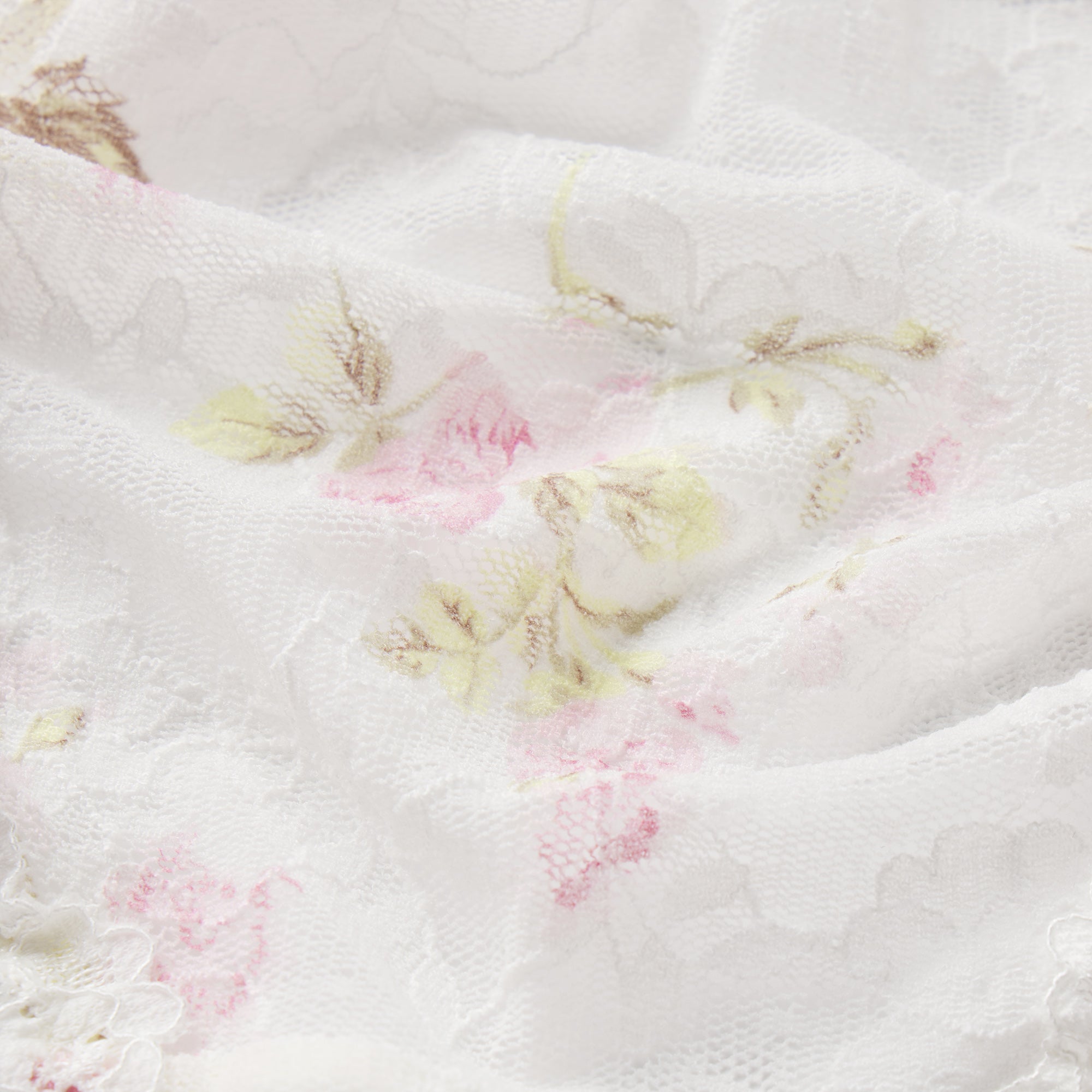 STRETCH LACE TRIANGLE BRALETTE | SNOW VINTAGE FLORAL PRINT - Image 5