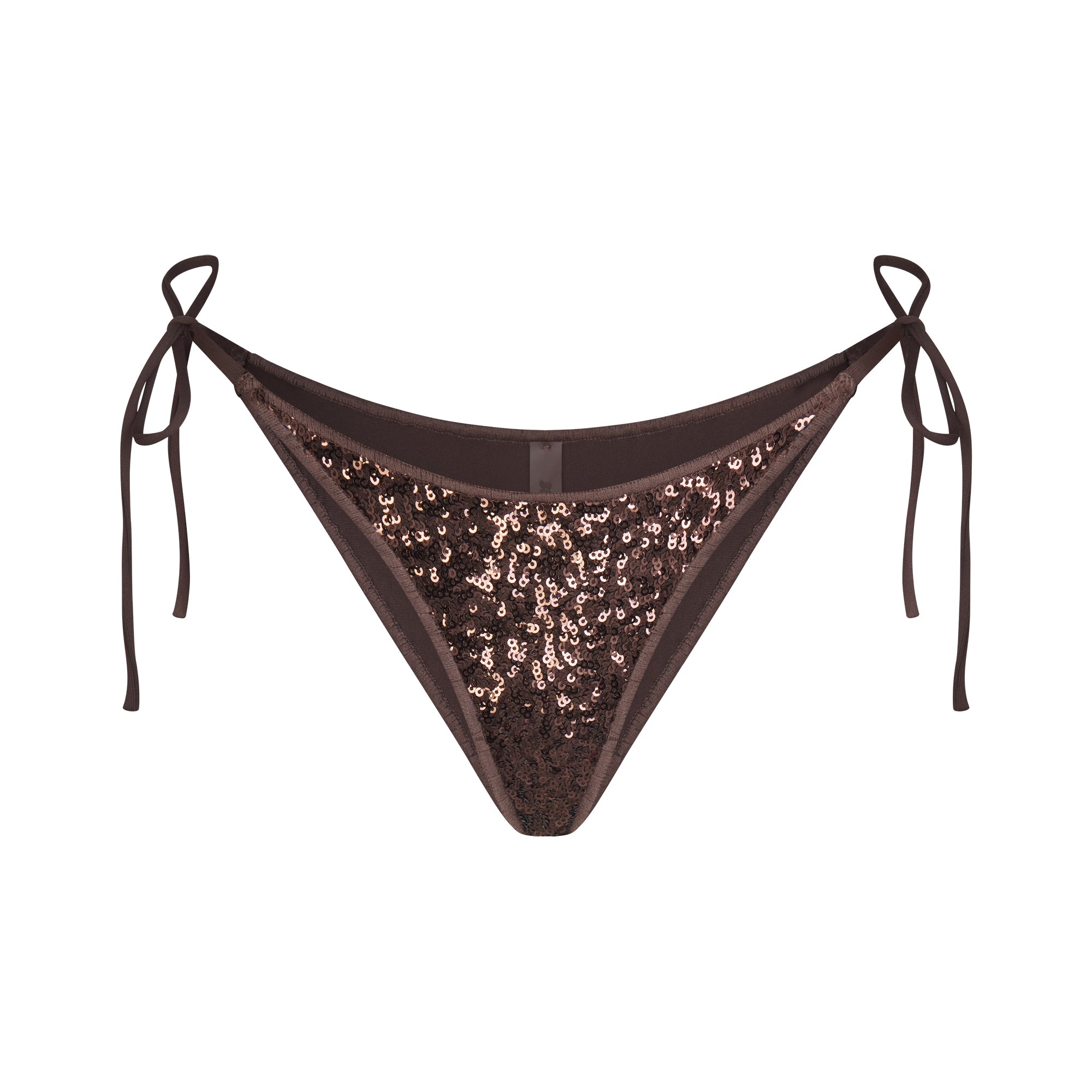 ICONIC SWIM SEQUIN BIKINI BOTTOM | ESPRESSO