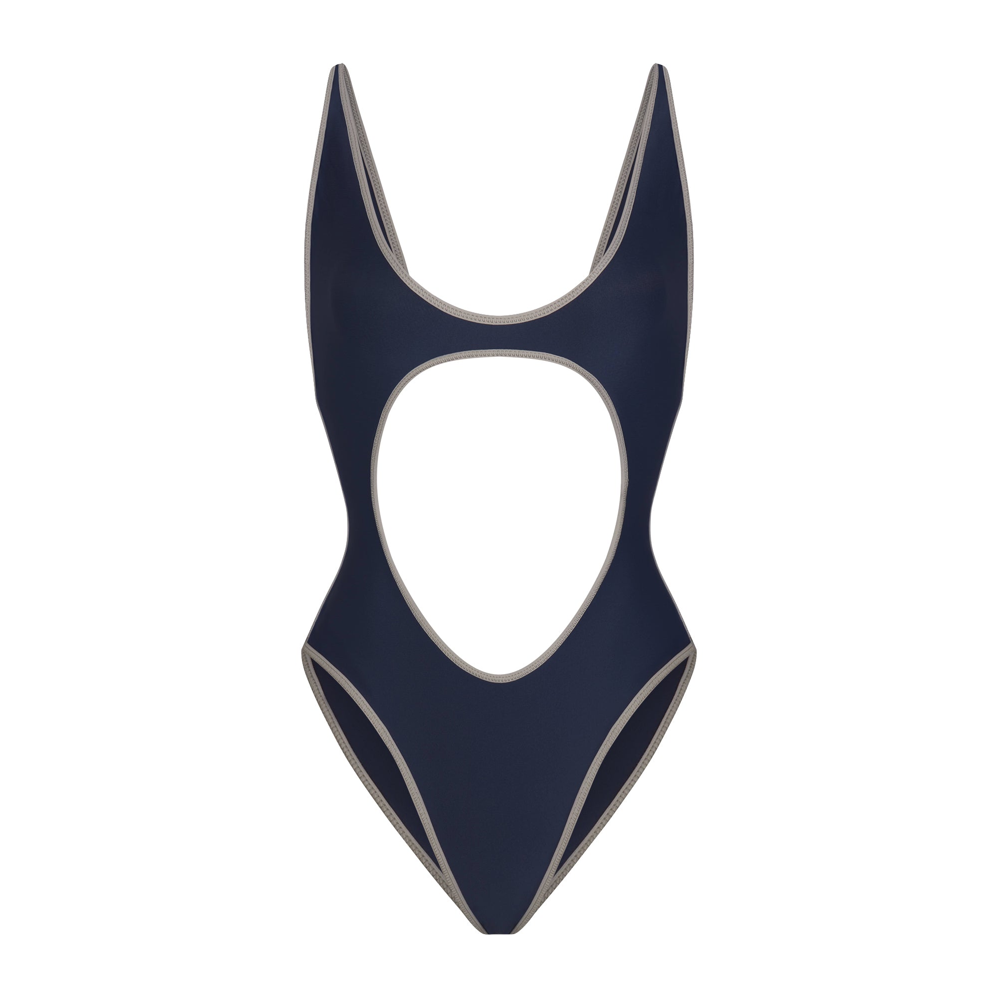 SIGNATURE SWIM CUT OUT ONE PIECE | NAVY CONTRAST