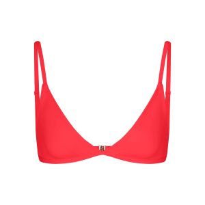 ICONIC SWIM TRIANGLE BIKINI TOP | CARMINE