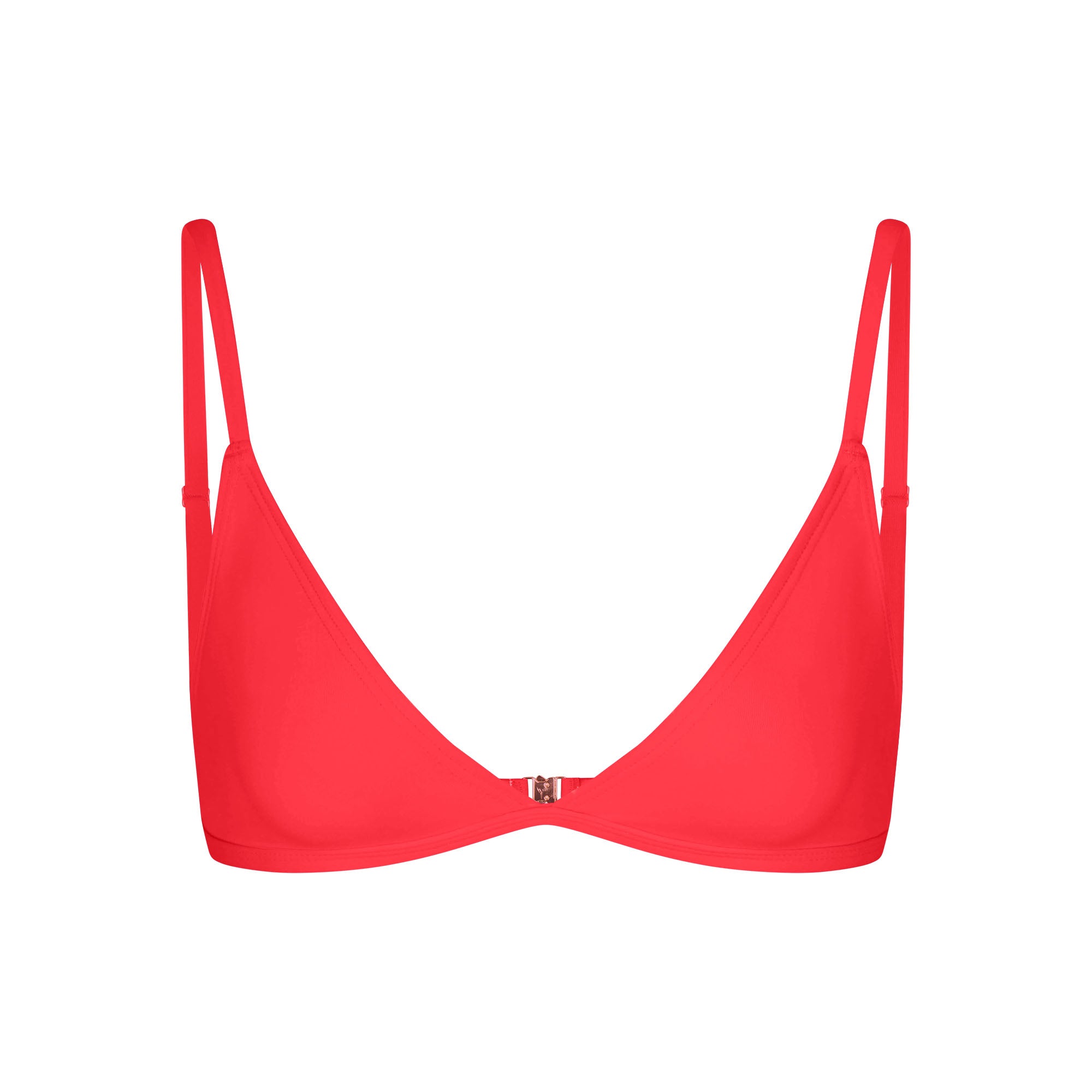ICONIC SWIM TRIANGLE BIKINI TOP | CARMINE
