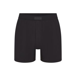SKIMS COTTON MENS KNIT BOXER | ONYX