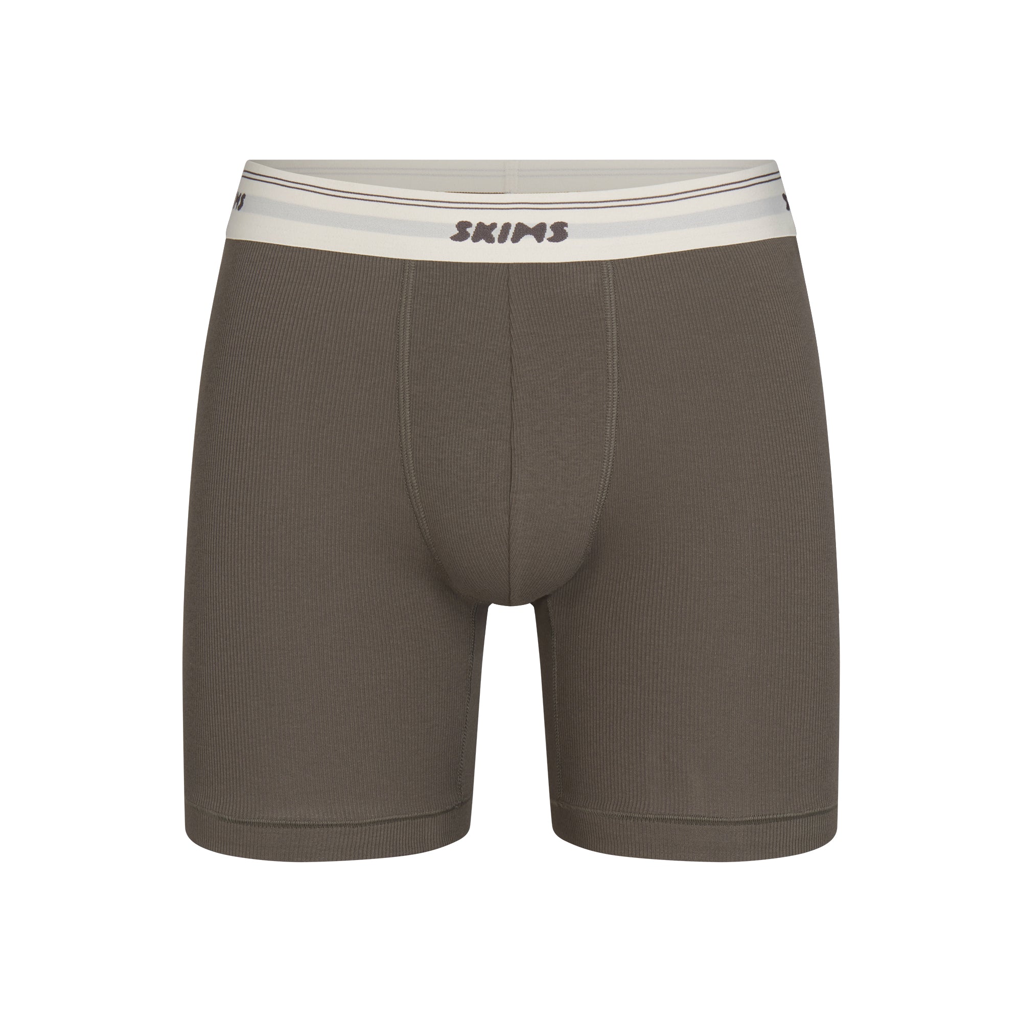 SKIMS COTTON RIB MENS 5 BOXER BRIEF | JUNGLE
