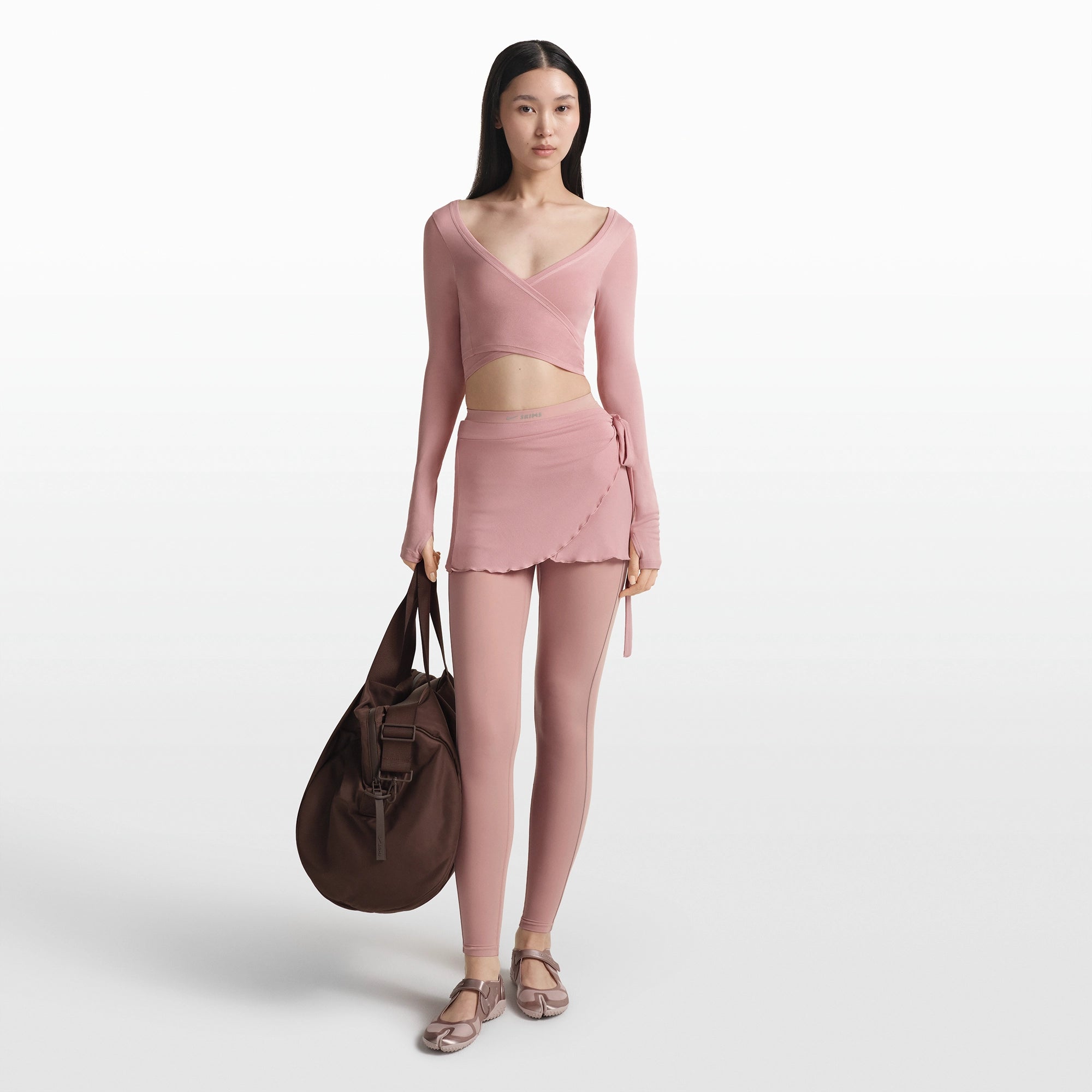 NikeSKIMS STRETCH KNIT WRAP SKIRT | HIMALAYAN - Image 2