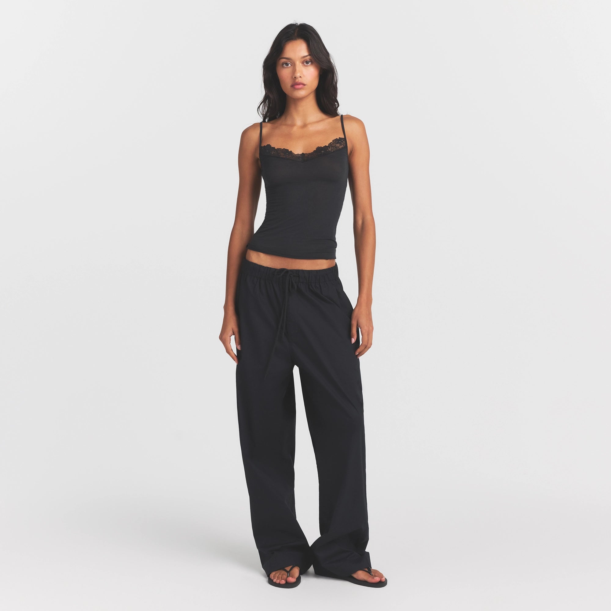 SHEER MODAL LACE CAMI | ONYX - Image 2