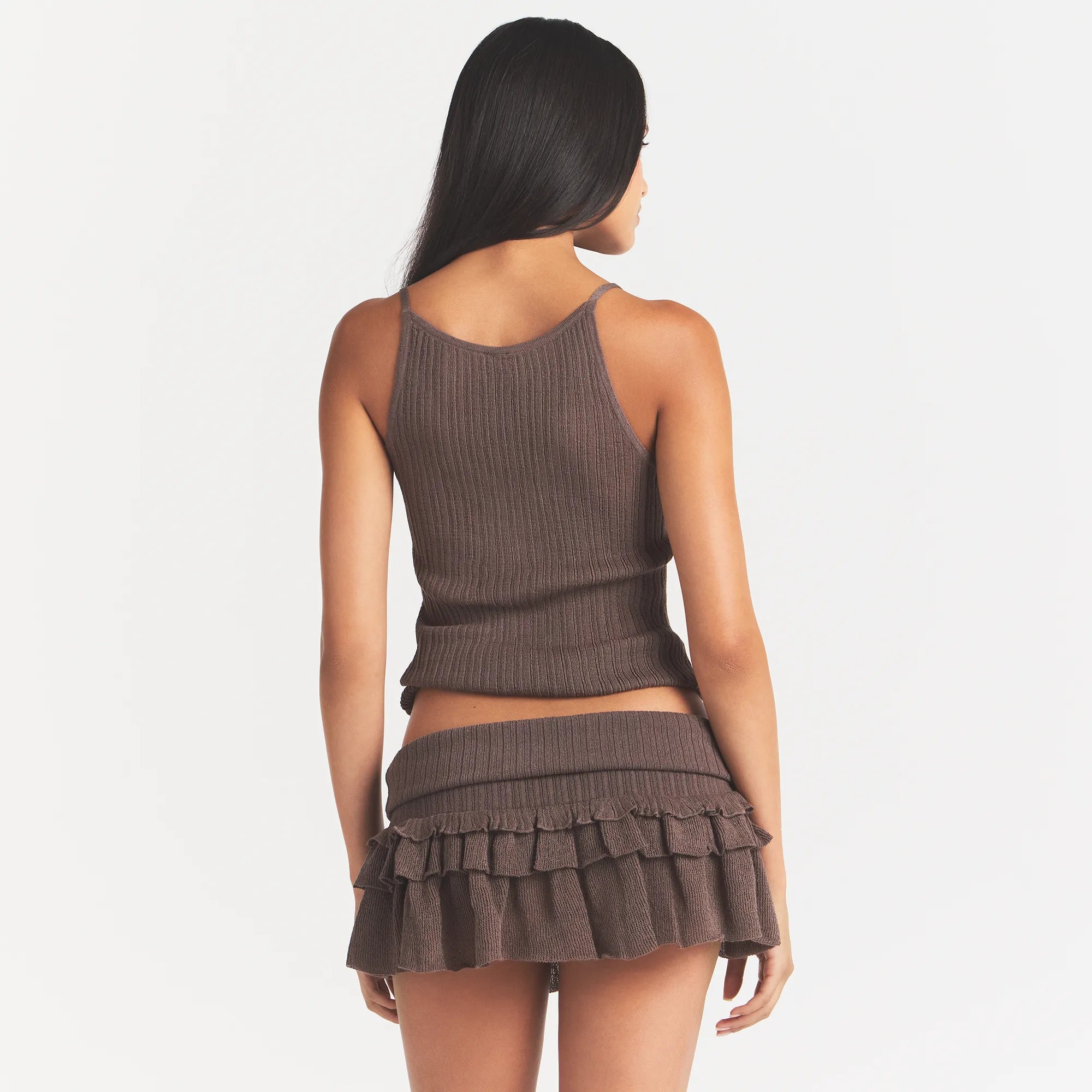 SHEER KNIT PLUNGE TANK | AMETHYST - Image 4