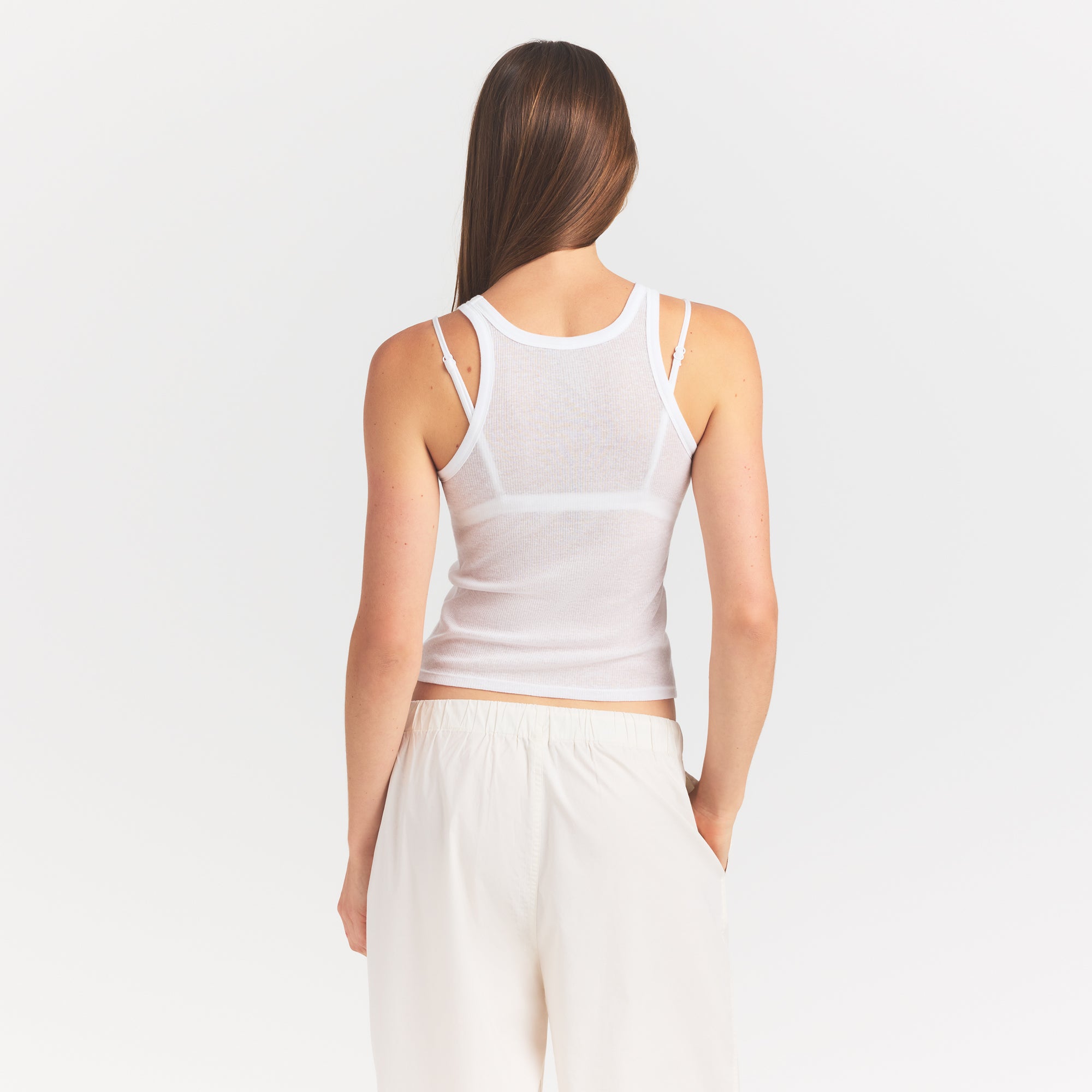 SHEER RIB TANK | SNOW - Image 4