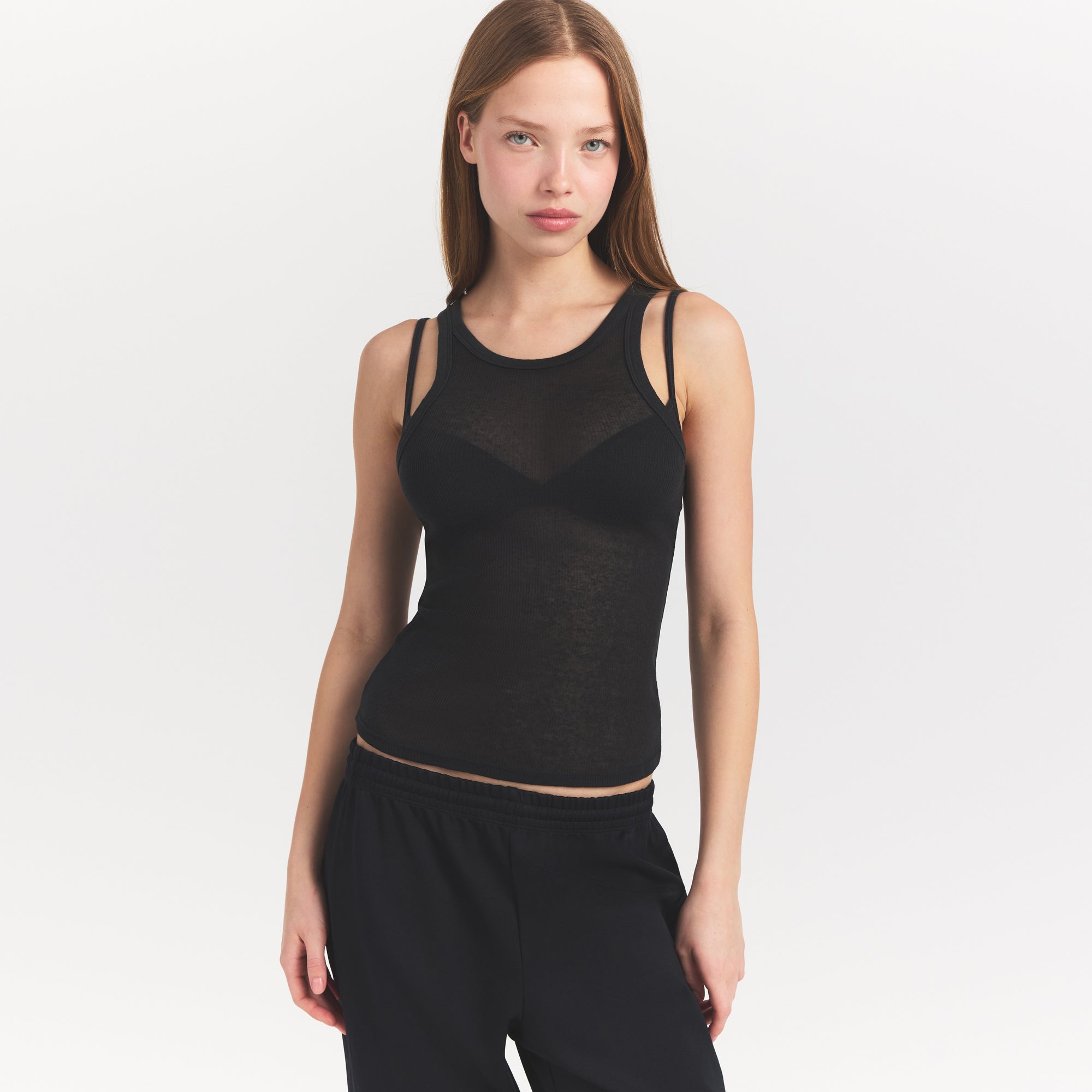 SHEER RIB TANK | SOOT - Image 3