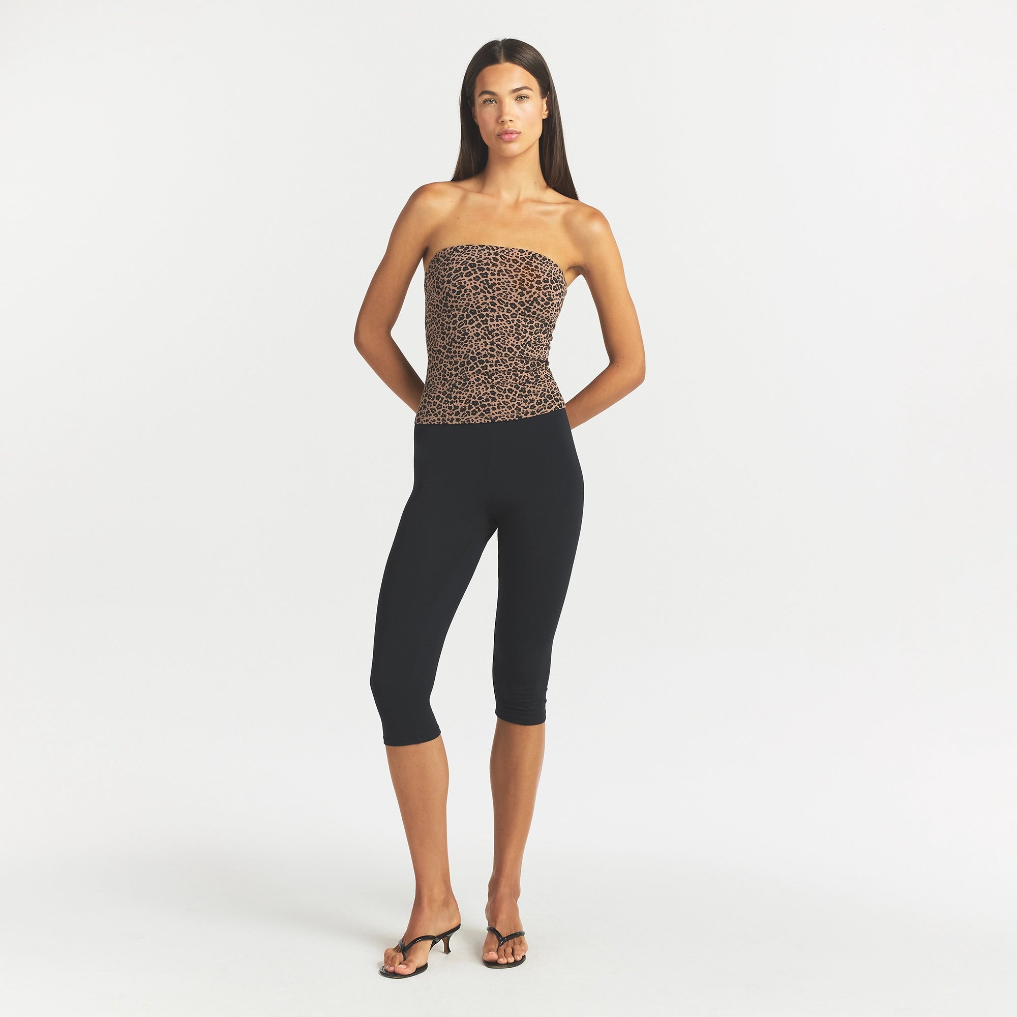 COTTON JERSEY TUBE TOP | SIENNA NATURAL LEOPARD - Image 2