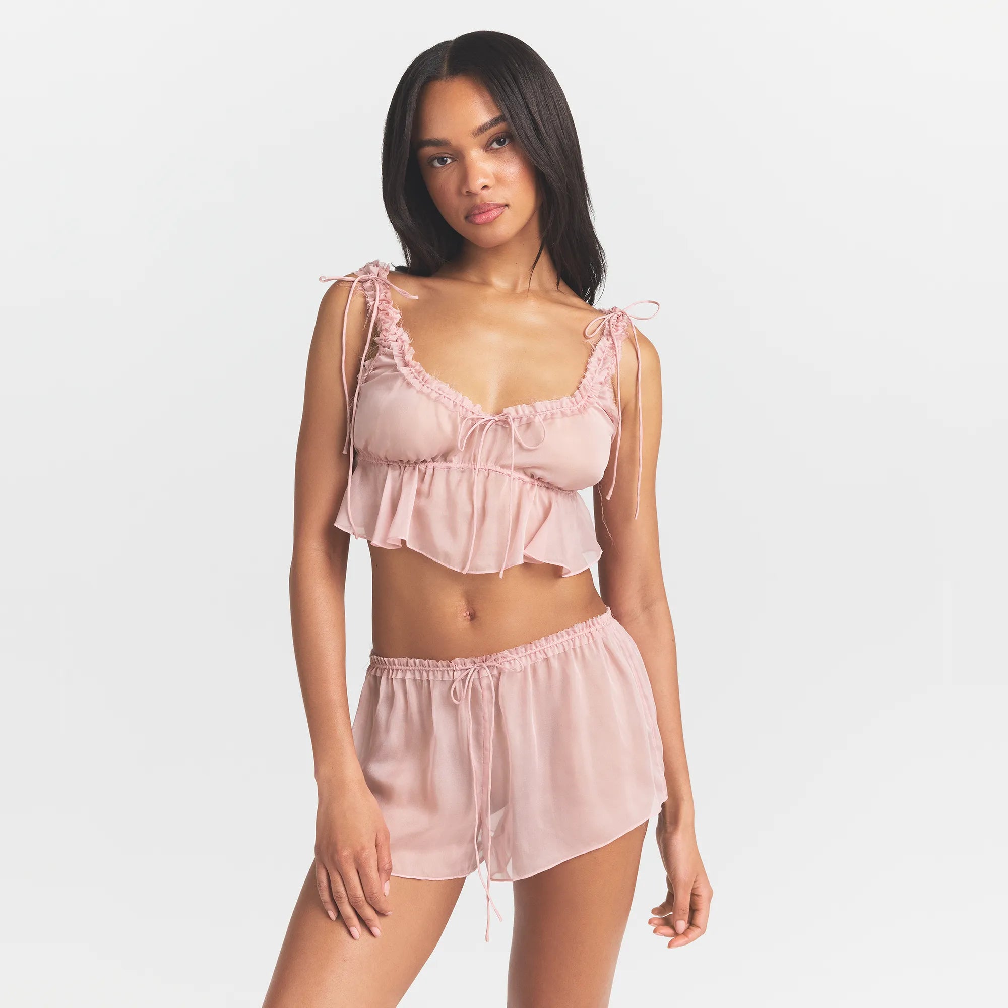 SKIMS ROMANCE BABYDOLL AND SHORT SET | MORGANITE - Image 3