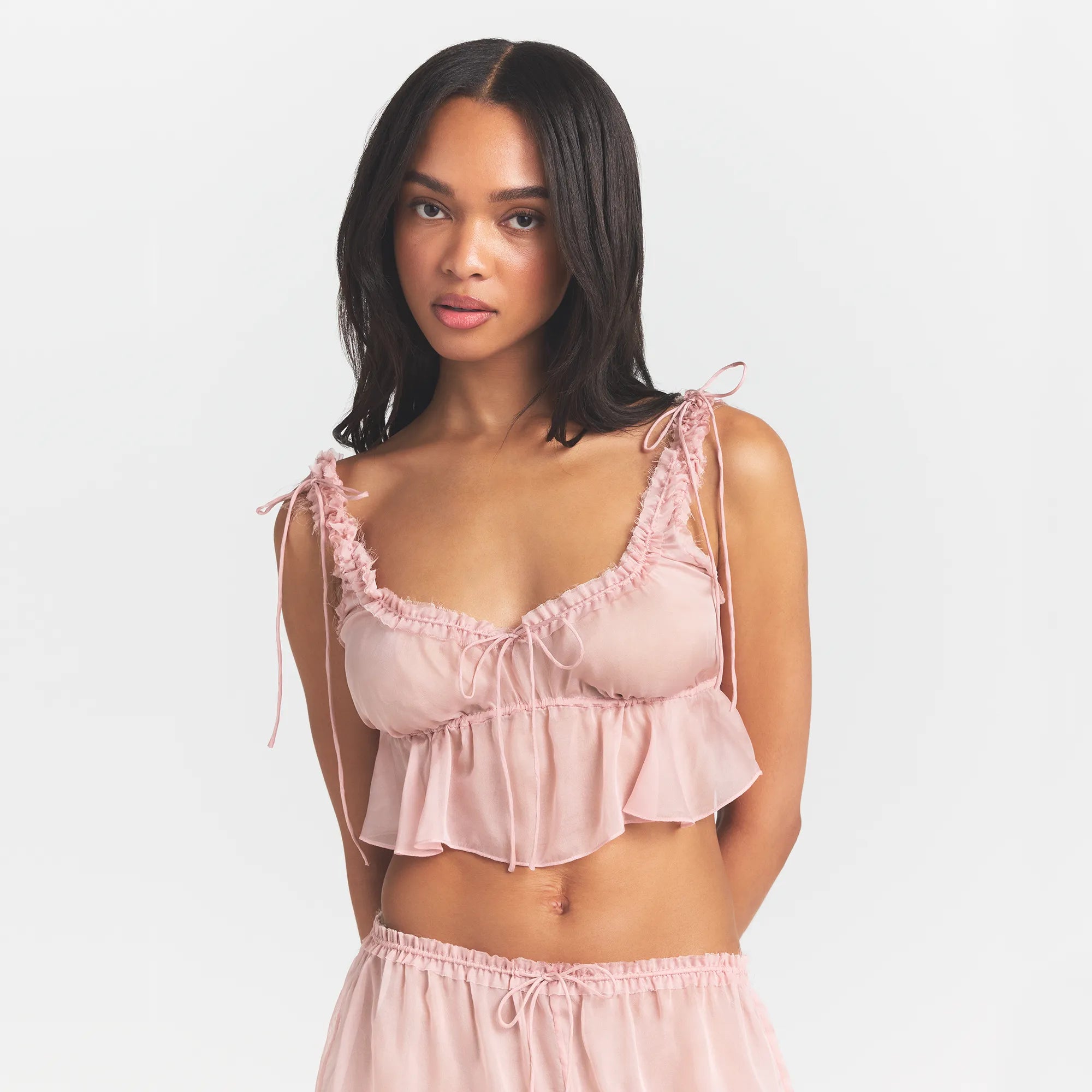SKIMS ROMANCE BABYDOLL AND SHORT SET | MORGANITE - Image 4