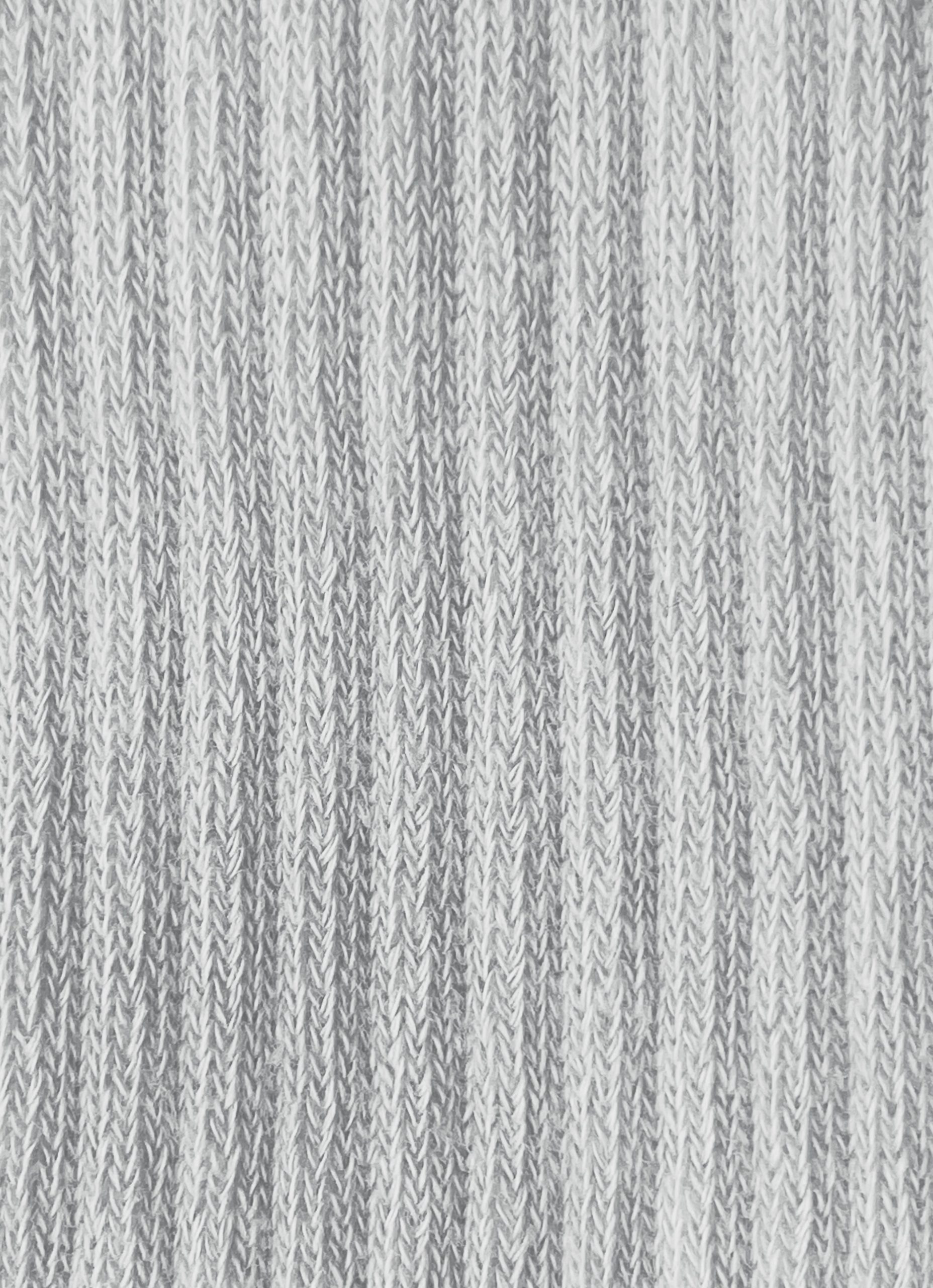 RIBBED CREW SOCK | LIGHT HEATHER GREY - Image 9