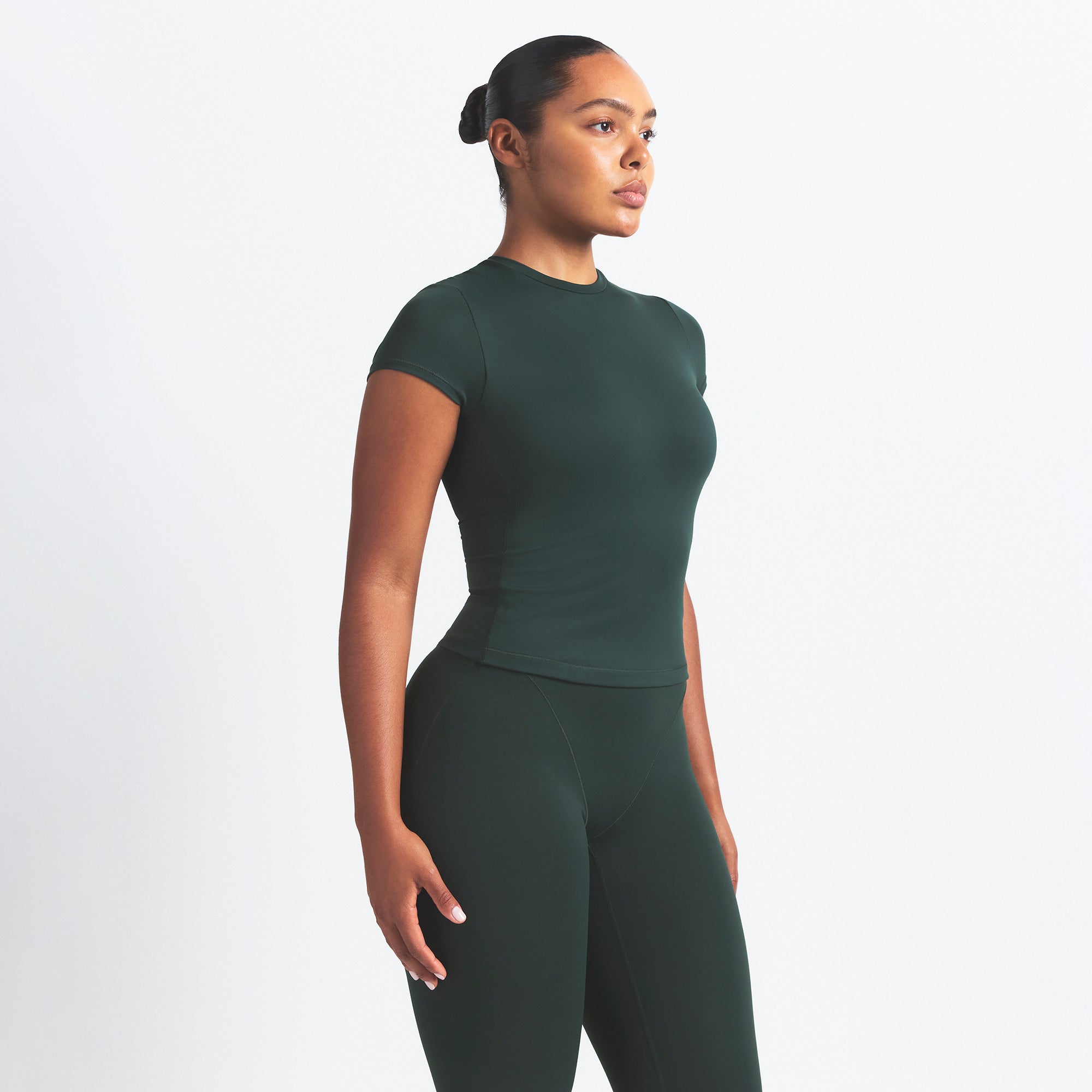 NikeSKIMS MATTE PADDED BABY T-SHIRT | DARK TEAL - Image 3