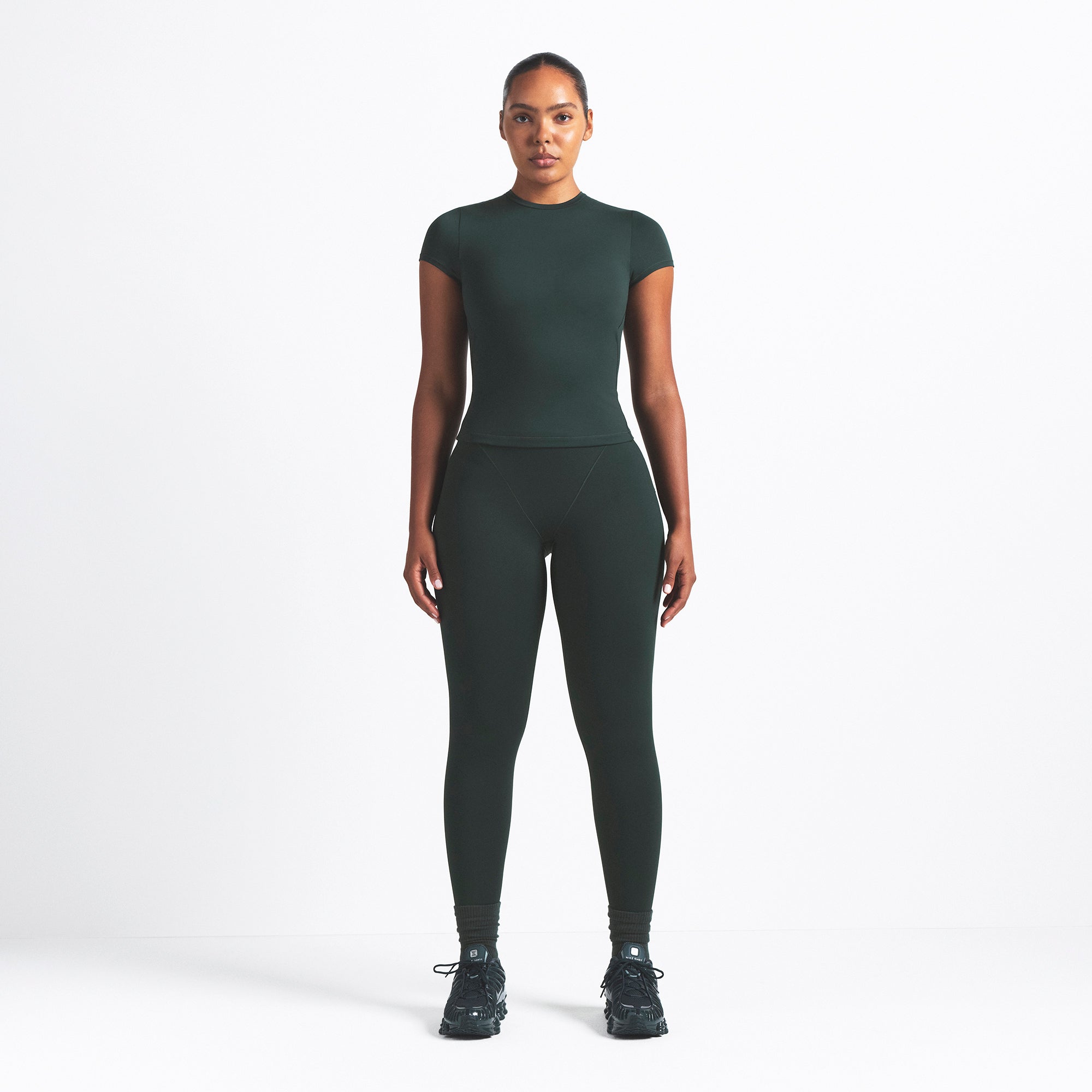 NikeSKIMS MATTE PADDED BABY T-SHIRT | DARK TEAL - Image 2
