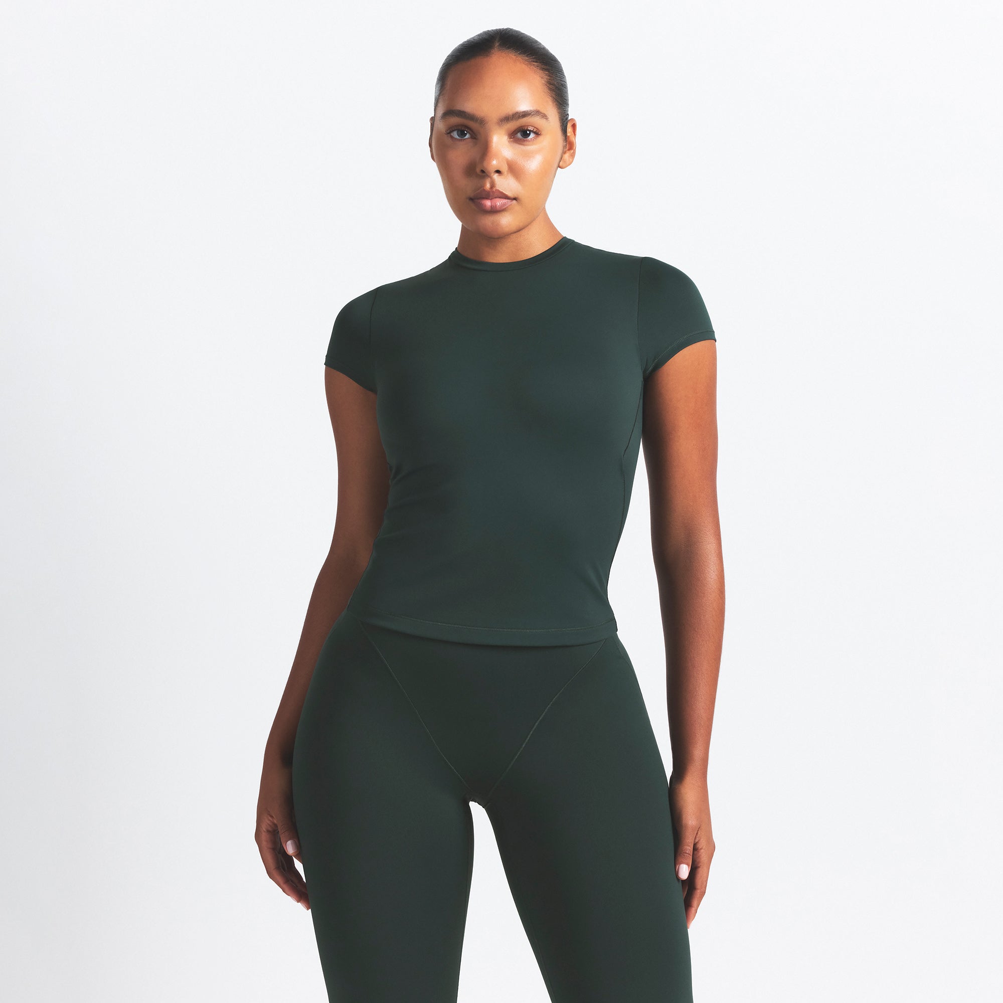NikeSKIMS MATTE PADDED BABY T-SHIRT | DARK TEAL - Image 4