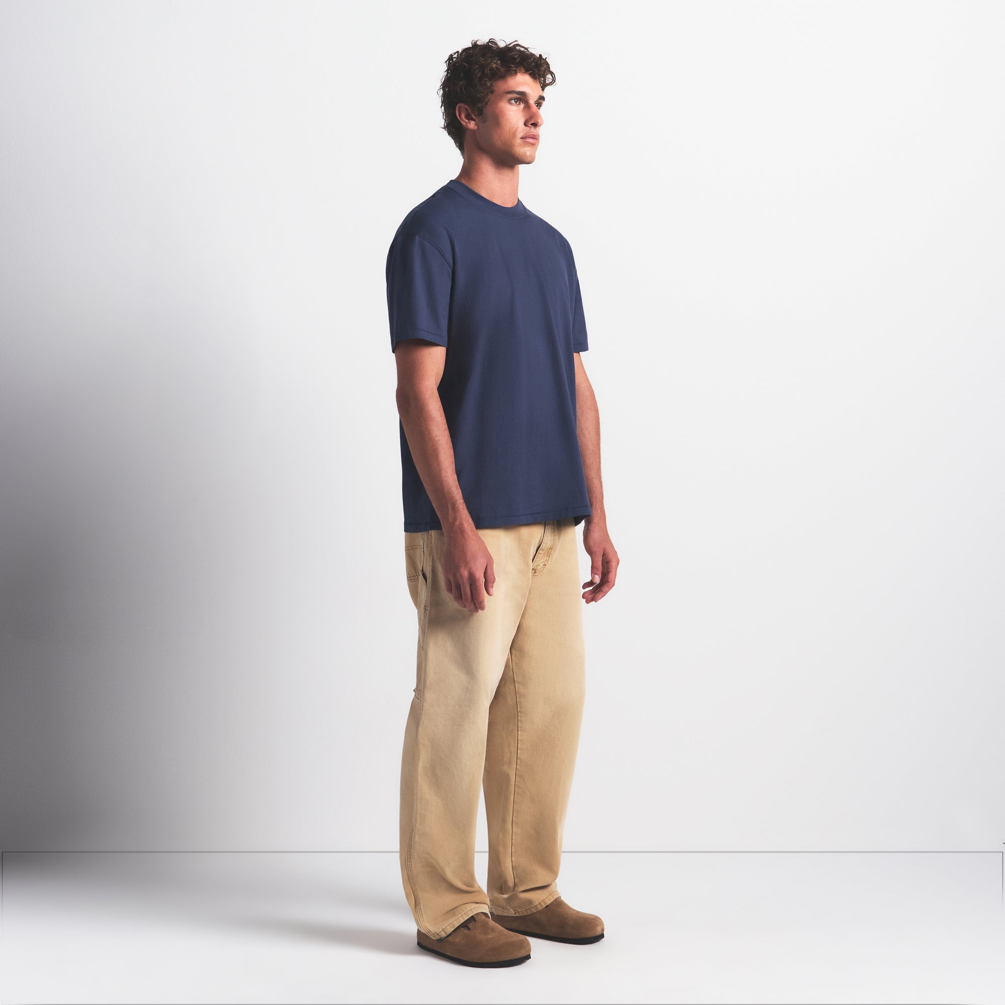 HEAVYWEIGHT COTTON MENS RELAXED T-SHIRT | DAMSON - Image 2