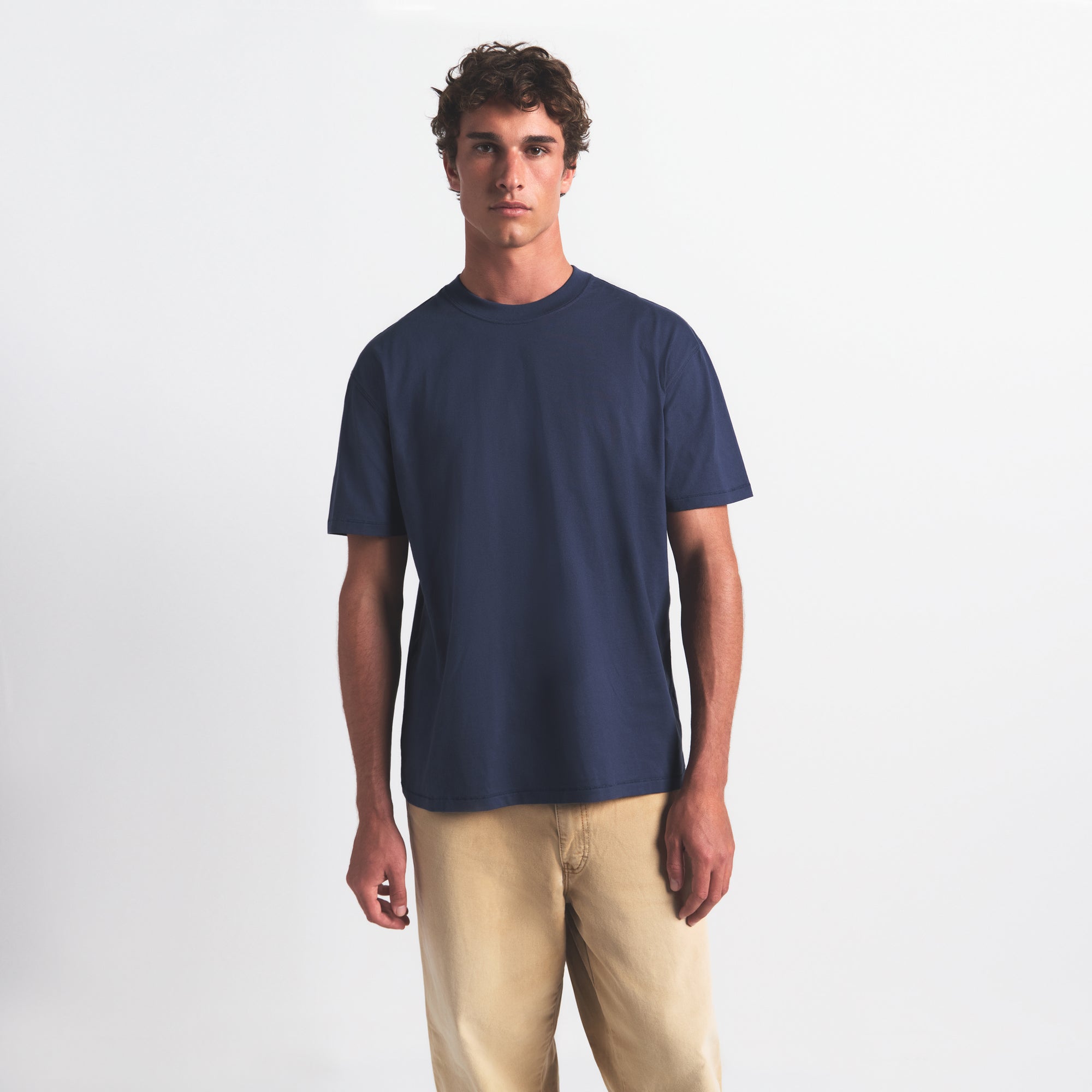 HEAVYWEIGHT COTTON MENS RELAXED T-SHIRT | DAMSON - Image 4
