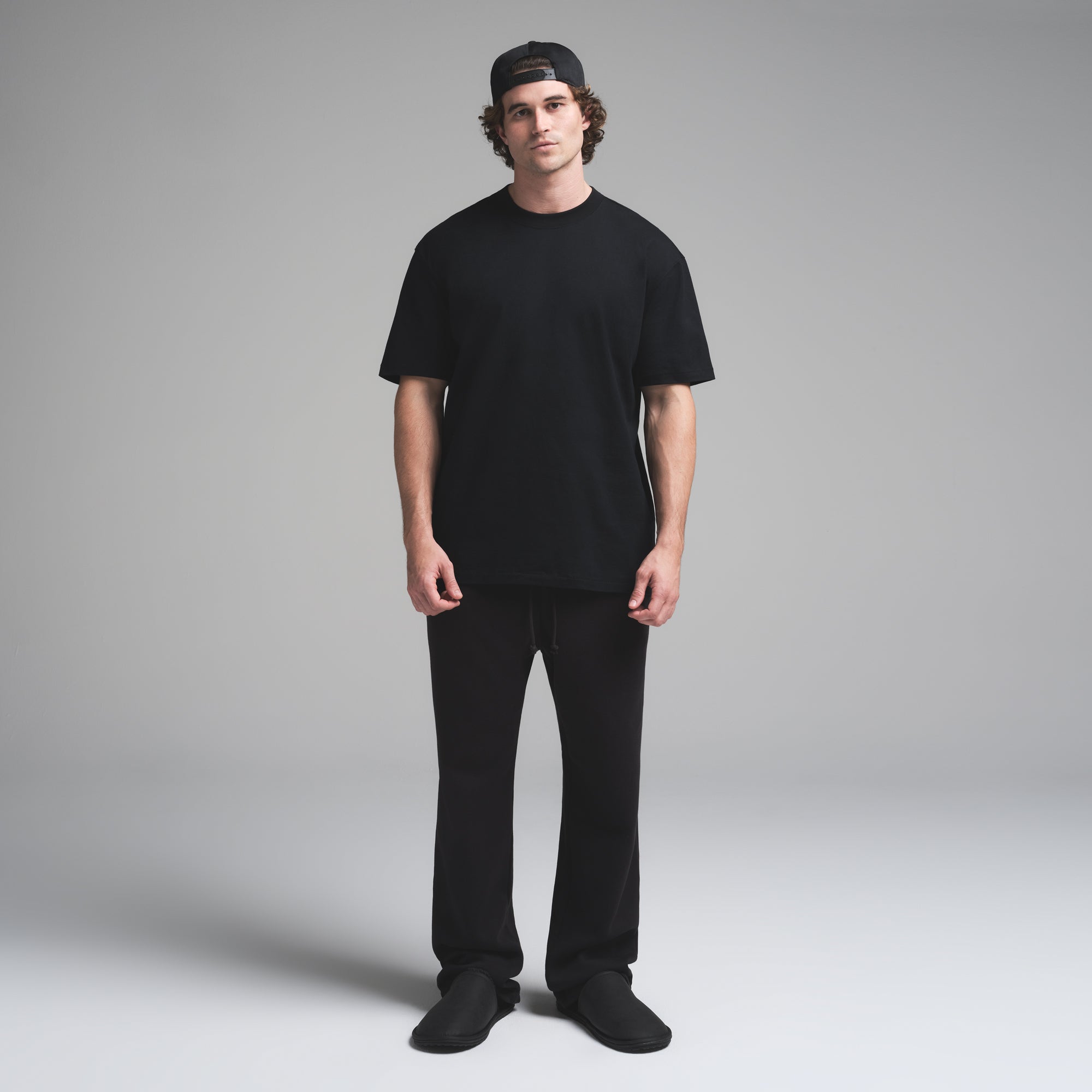 HEAVYWEIGHT COTTON MENS RELAXED T-SHIRT | OBSIDIAN - Image 2