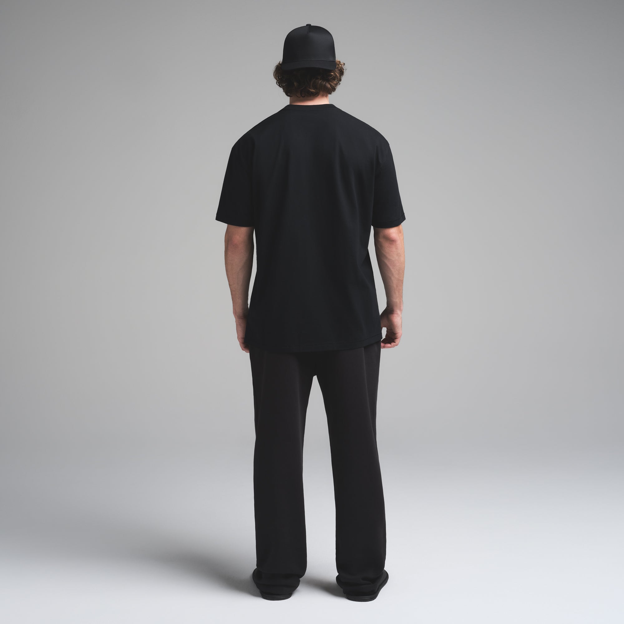HEAVYWEIGHT COTTON MENS RELAXED T-SHIRT | OBSIDIAN - Image 5